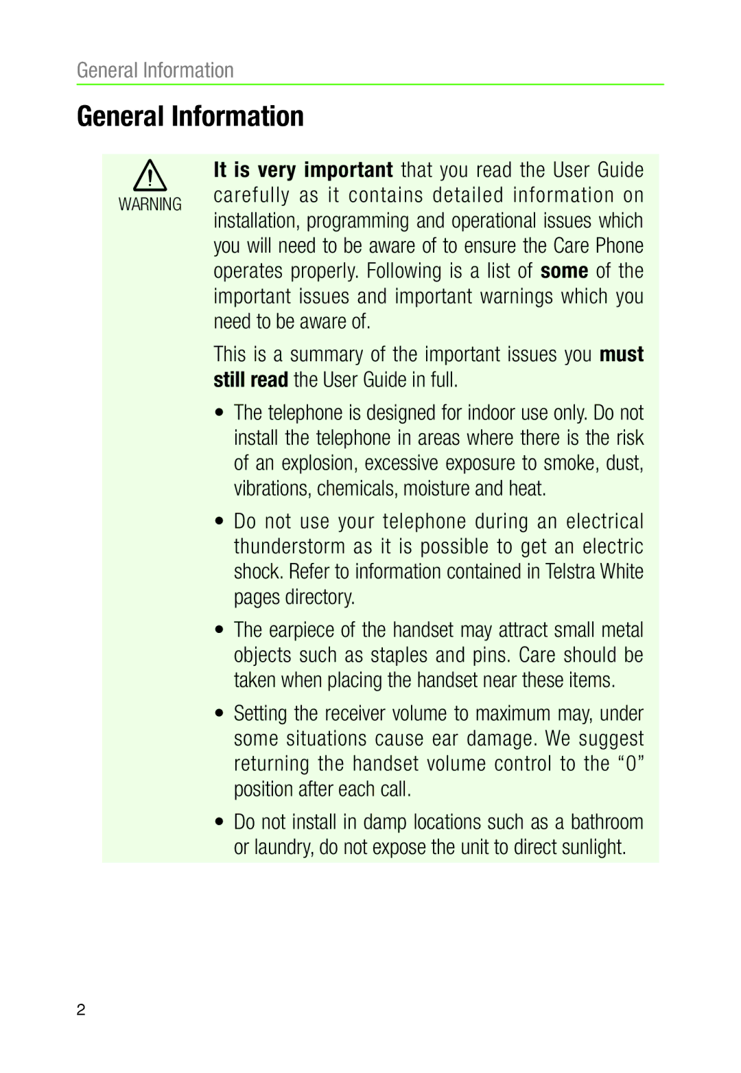 Oricom CARE90 warranty General Information, Carefully as it contains detailed information on 