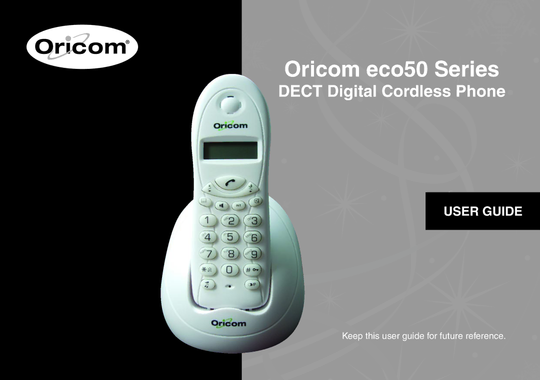 Oricom manual Oricom eco50 Series 