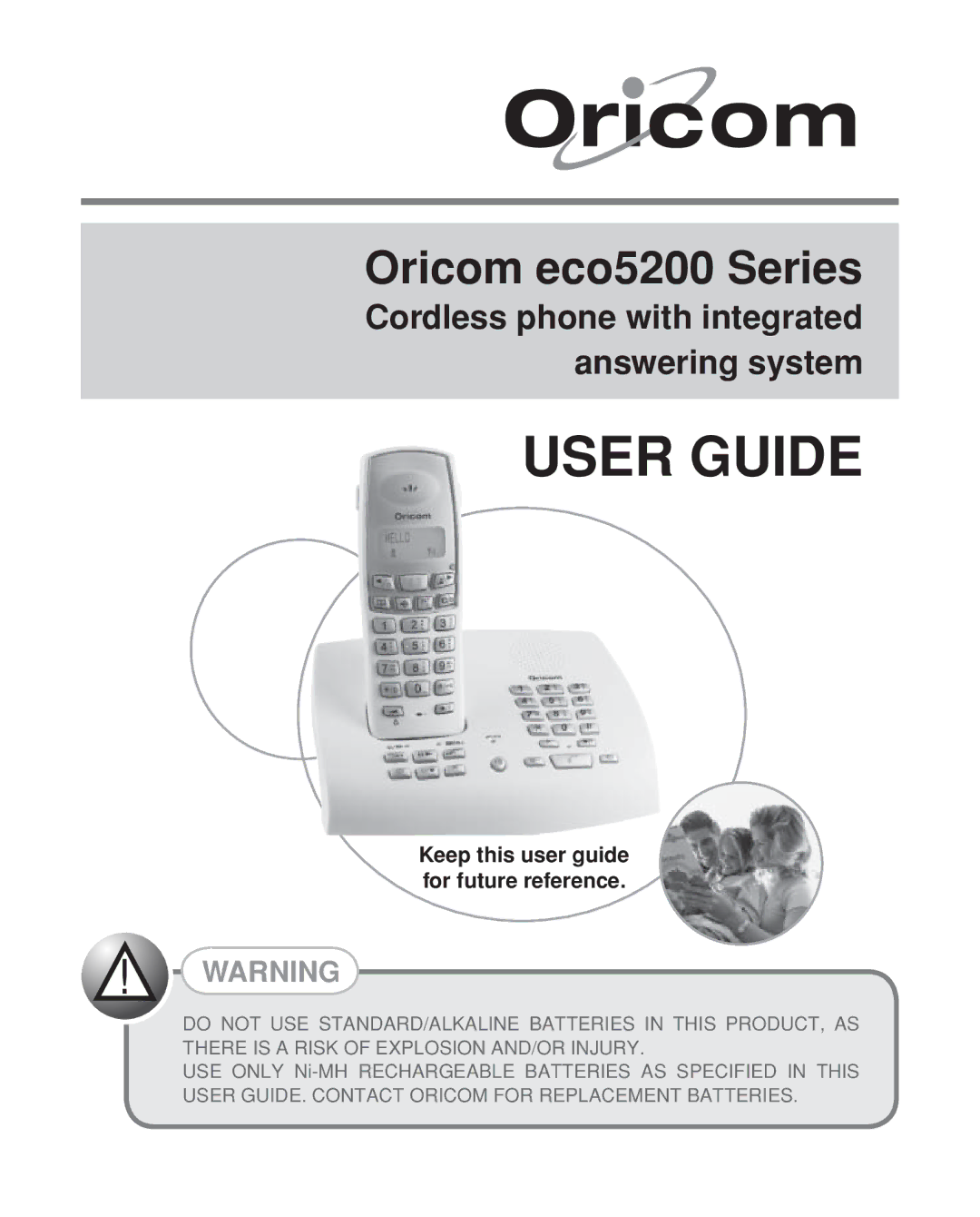 Oricom eco5200 Series manual User Guide, Keep this user guide for future reference 