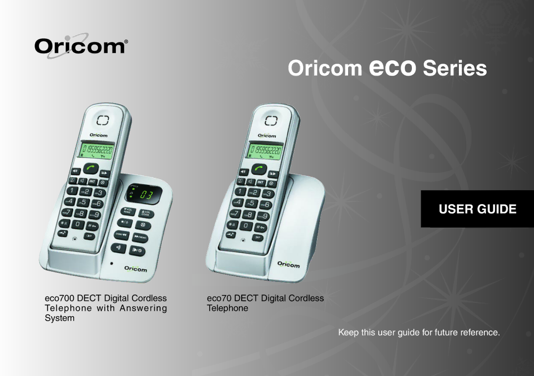 Oricom ECO700 manual Oricom eco Series 