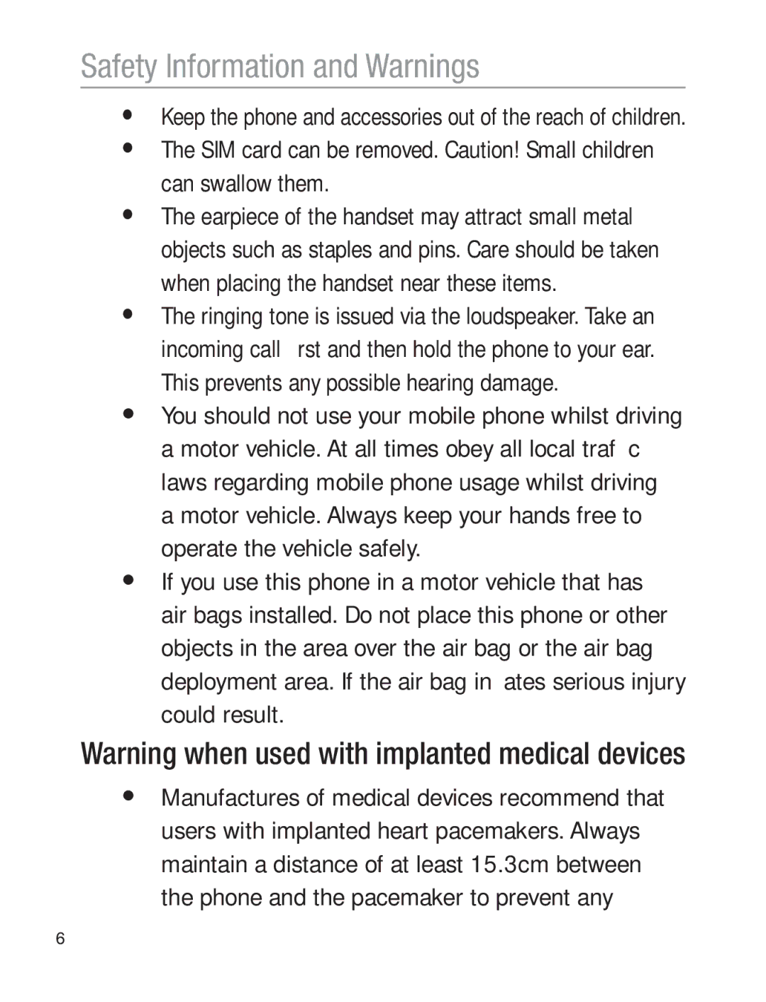 Oricom EZY120 operating instructions Can swallow them 