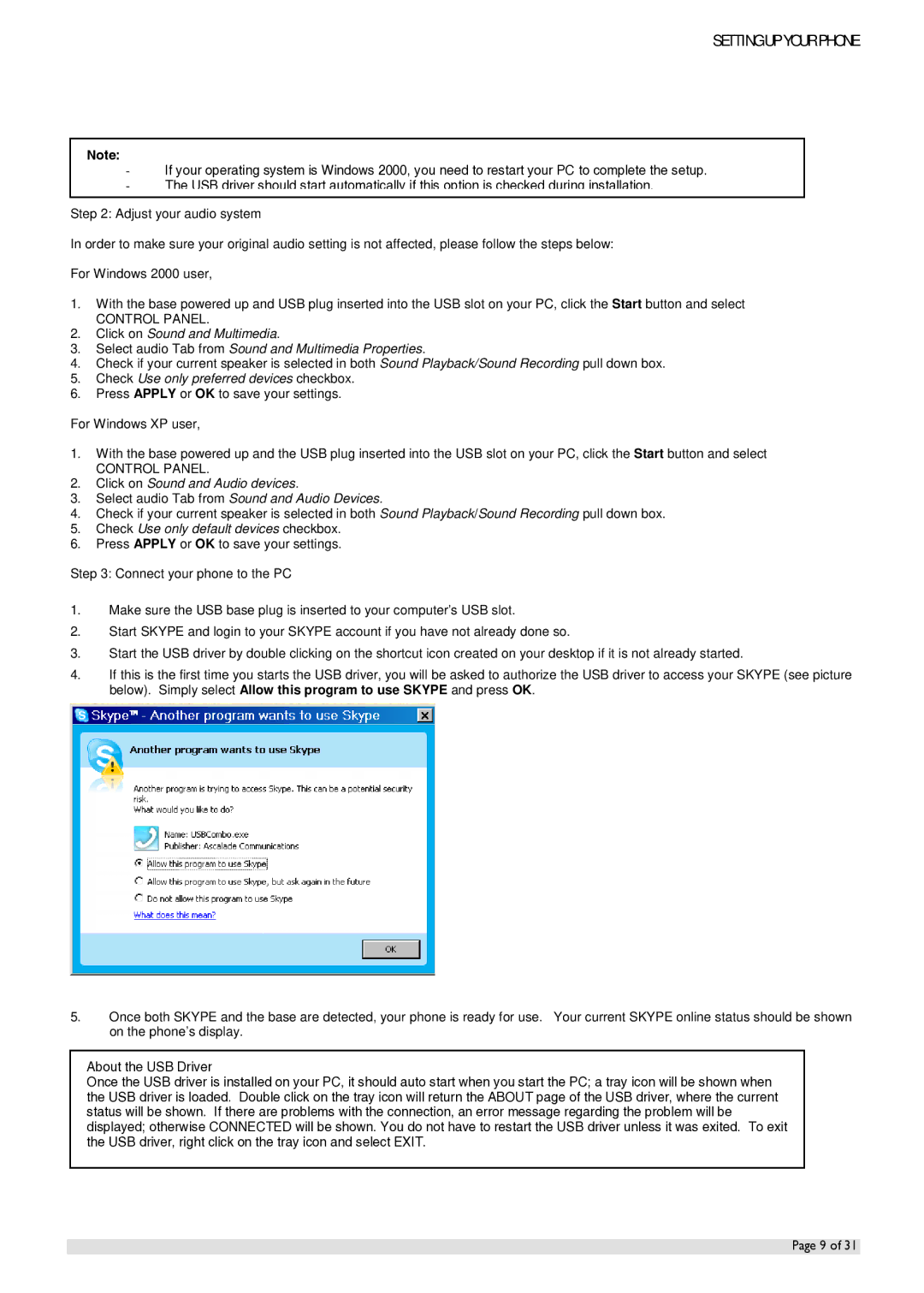 Oricom IP800 manual Check Use only preferred devices checkbox 