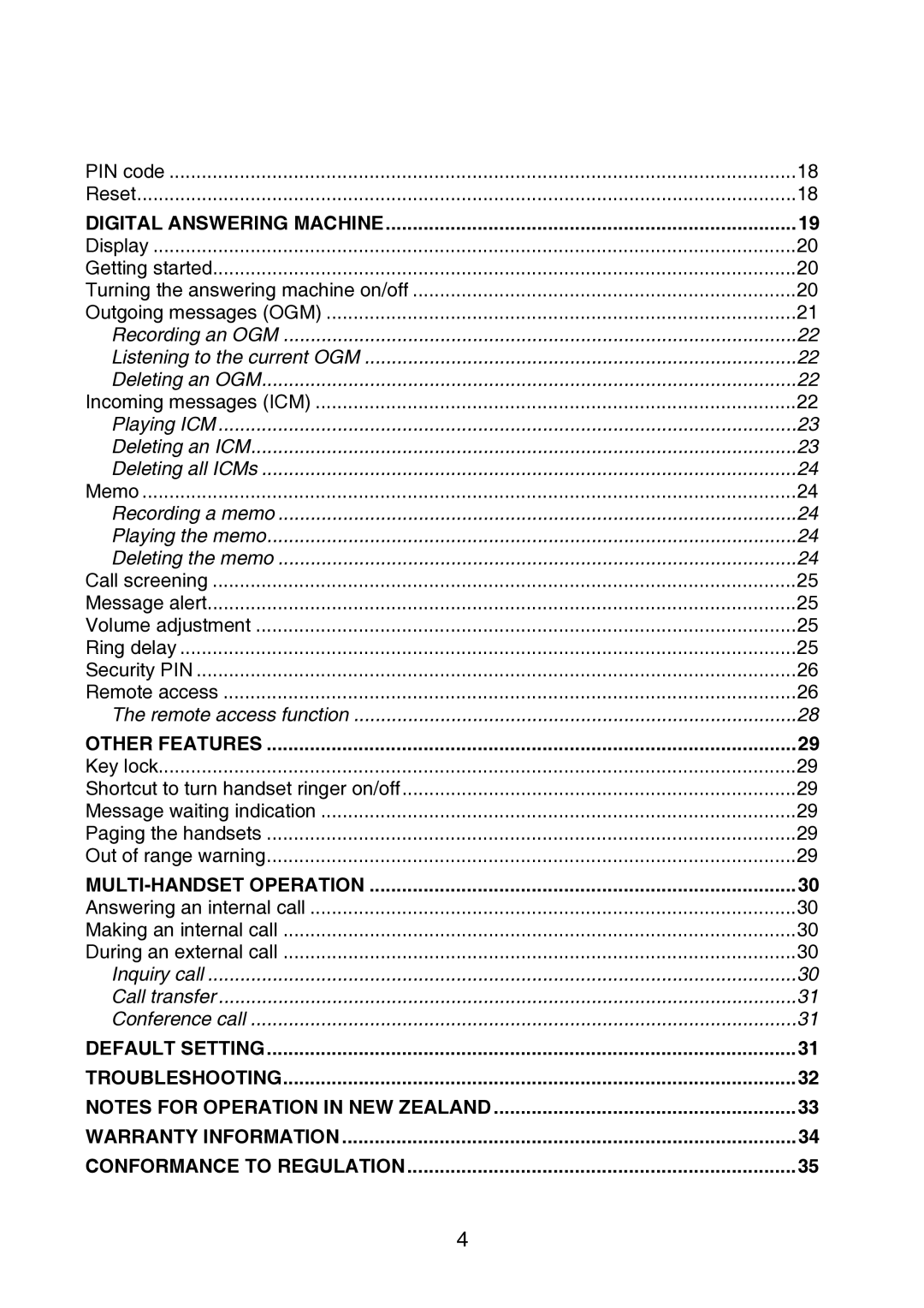 Oricom P700 manual Digital Answering Machine 