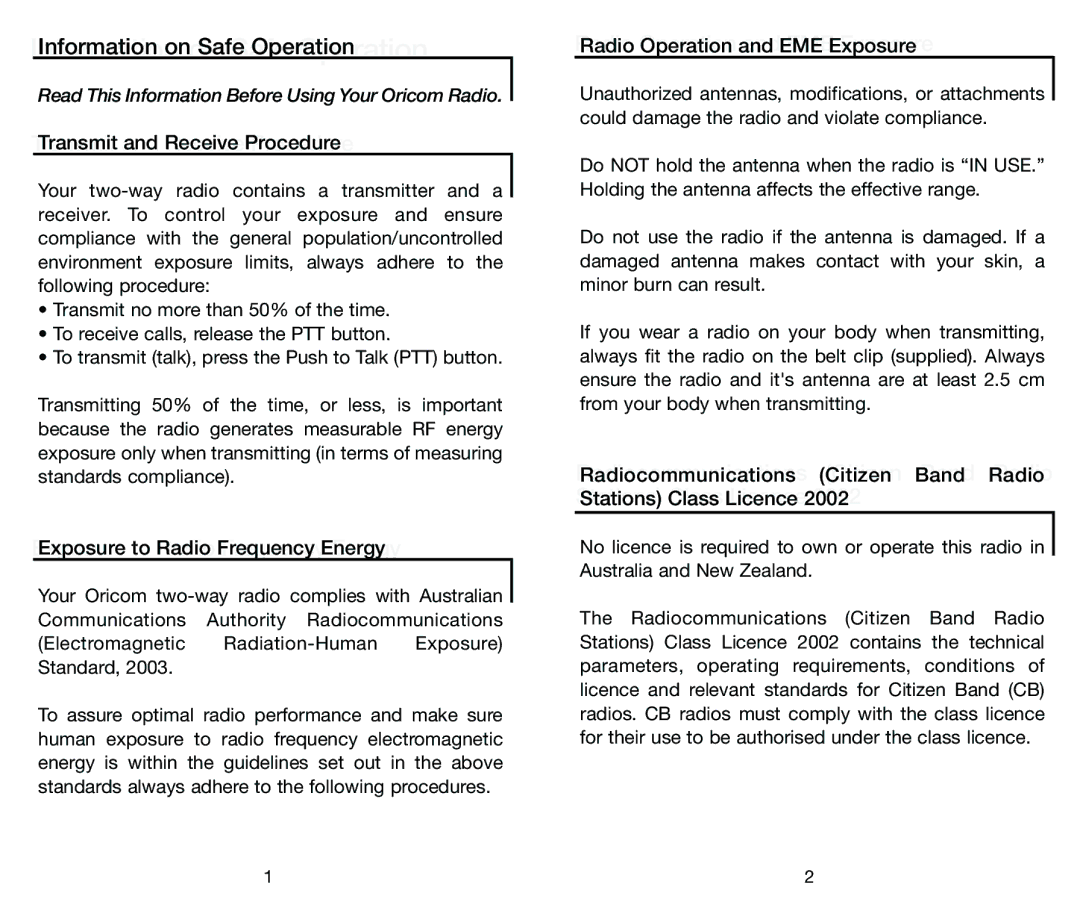 Oricom PMR655 manual TransTransmitit and ReceiveeceiveProcedureProcedure 