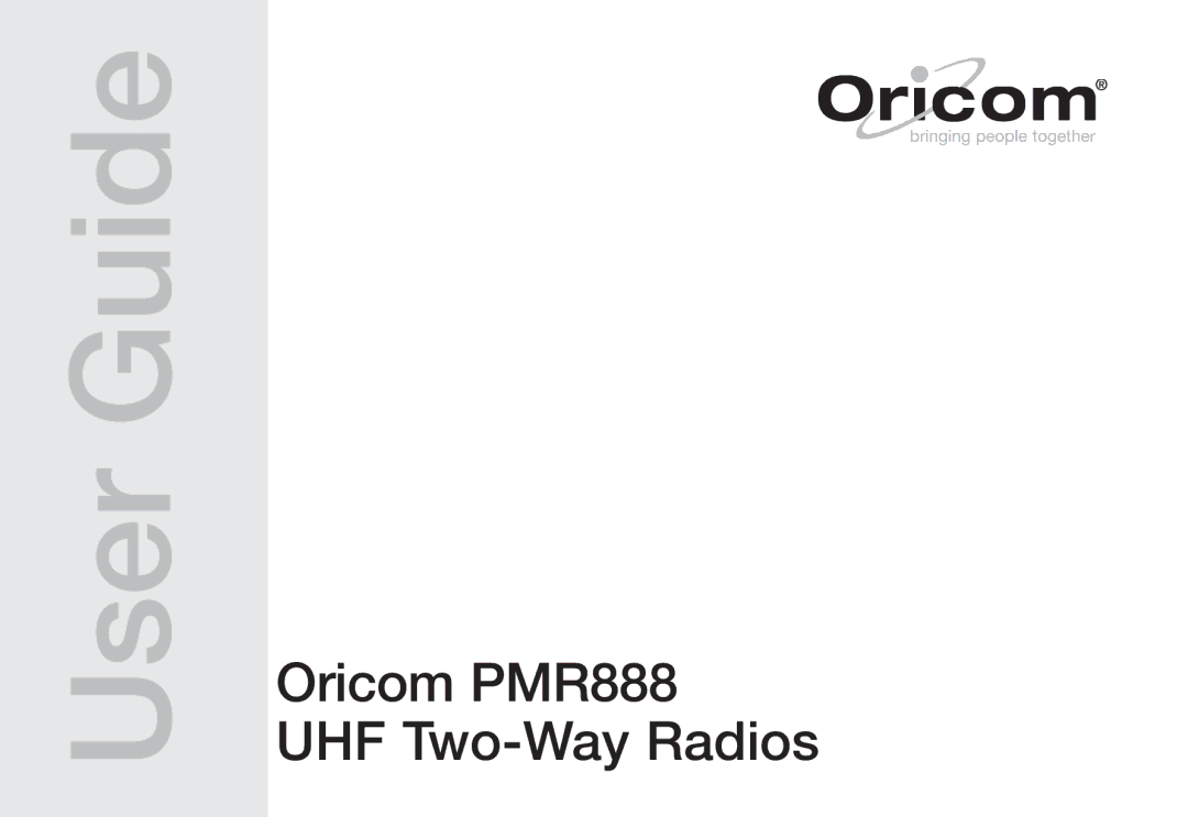 Oricom PMR888 manual User Guide 