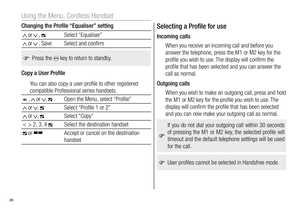 Oricom Pro900 manual Select ‘‘Copy’’, Select the destination handset 