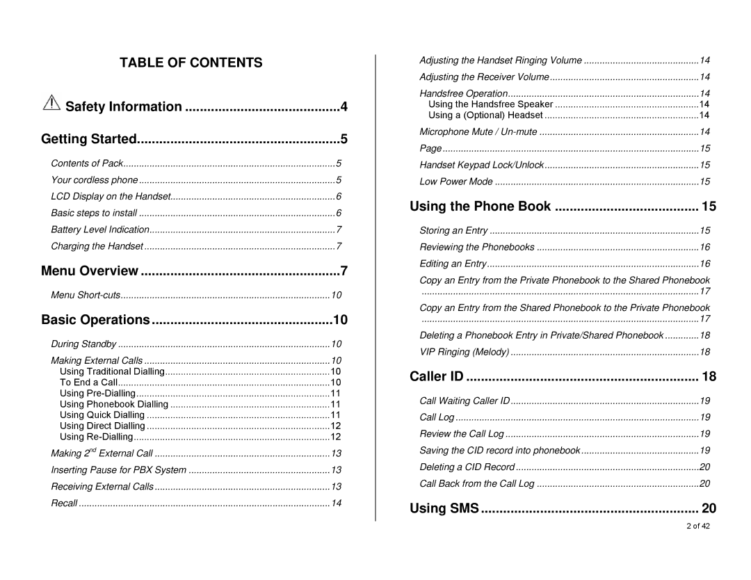 Oricom S6000 manual Basic Operations 