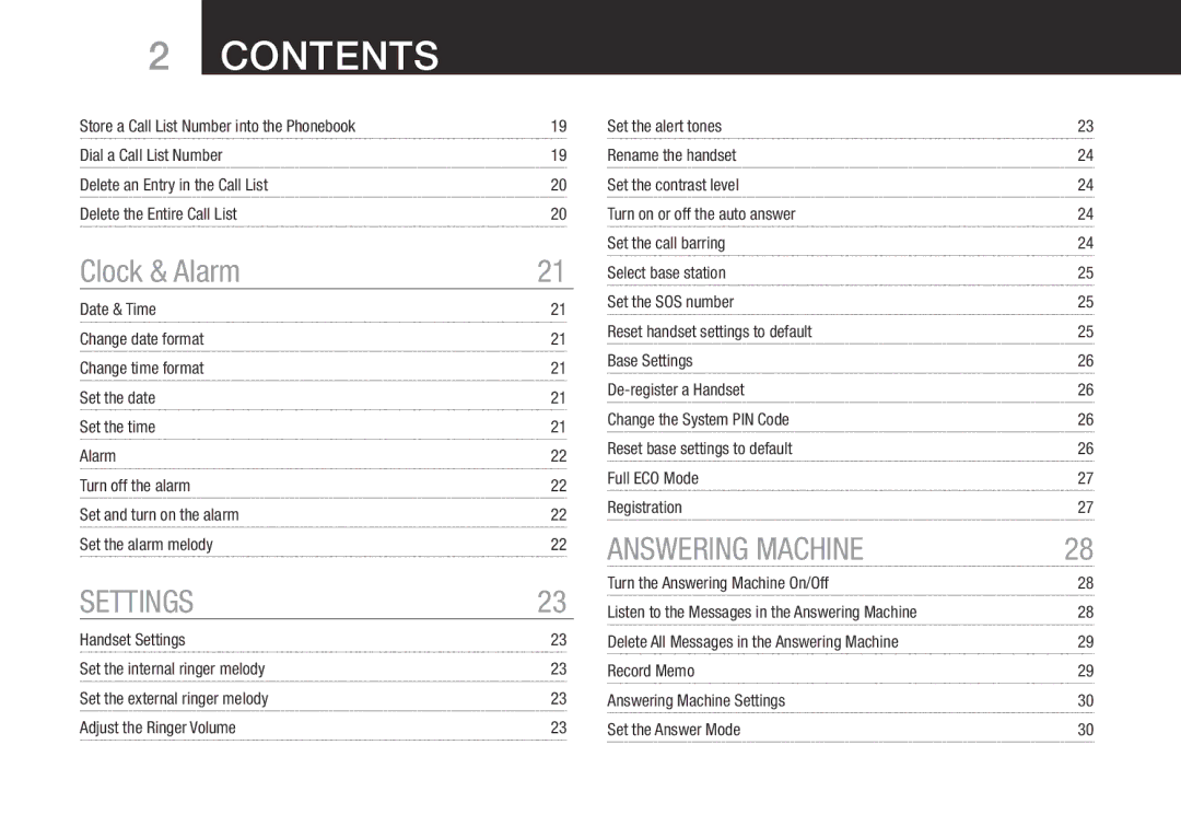 Oricom SLIM-9000 user manual Answering Machine 