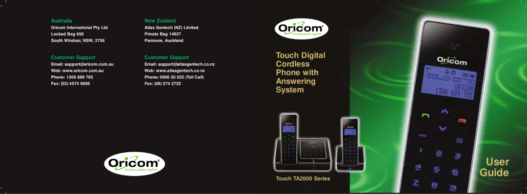 Oricom TA2000 Series manual User Guide 