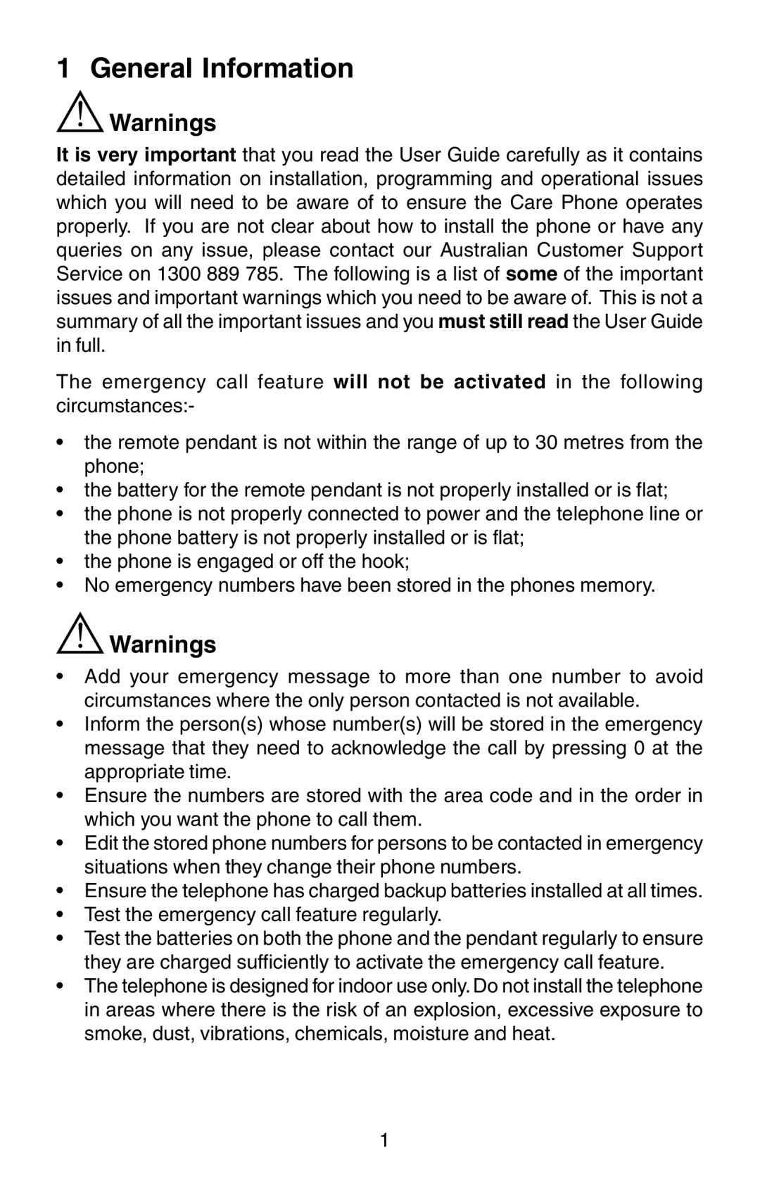 Oricom TP150 manual General Information 