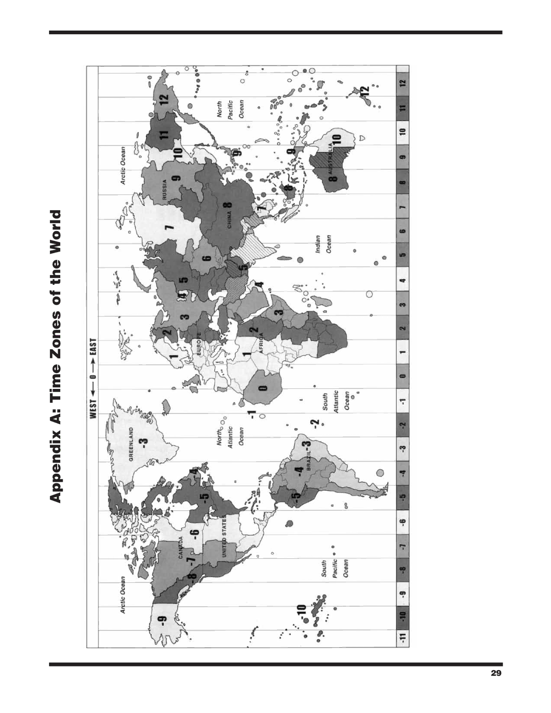 Orion 10135XT12g, 10135 XT10g, #10134 XT8g, 10134 XTBg instruction manual Appendix a Time Zones of the World 