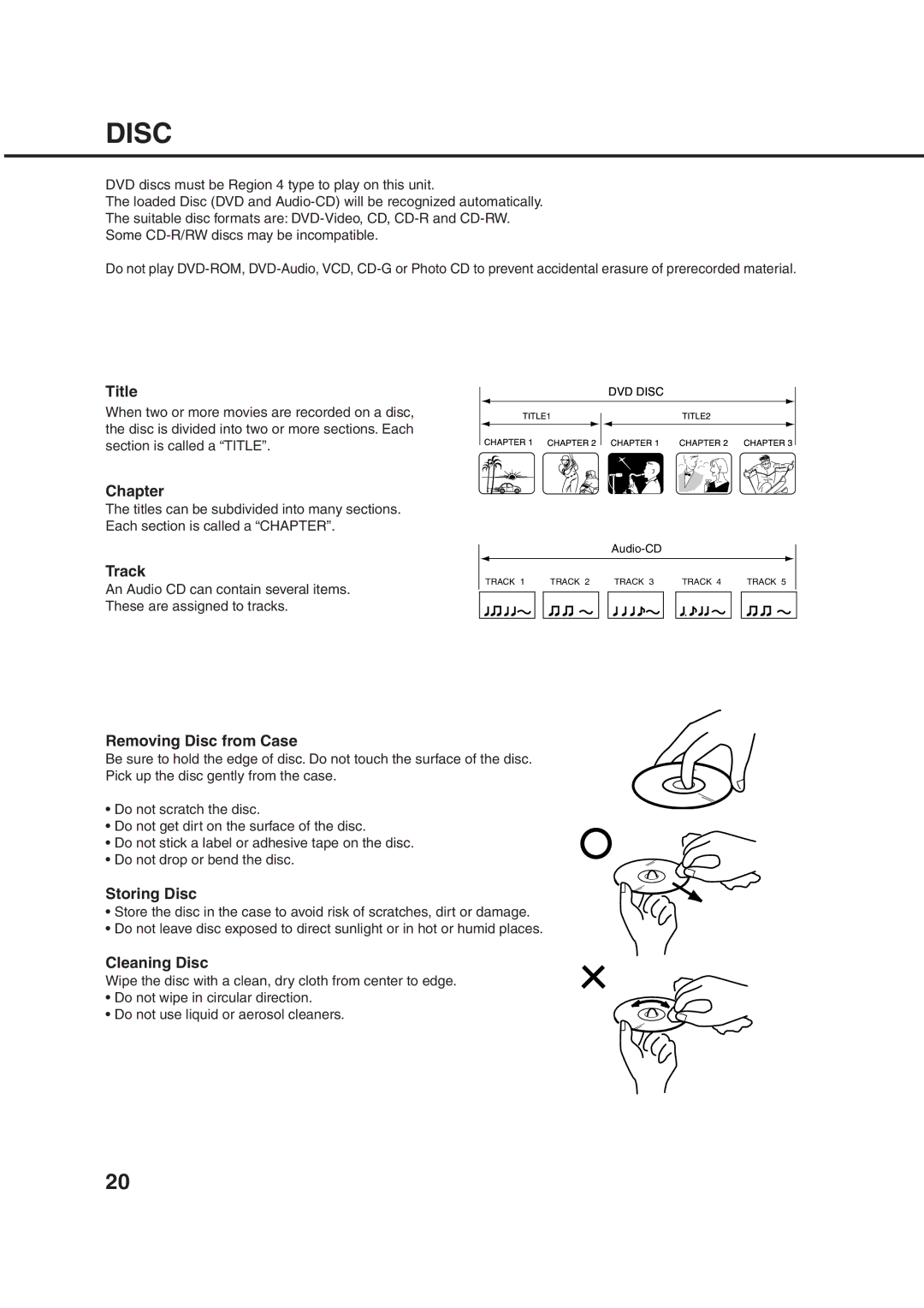 Orion 10DT instruction manual Disc 