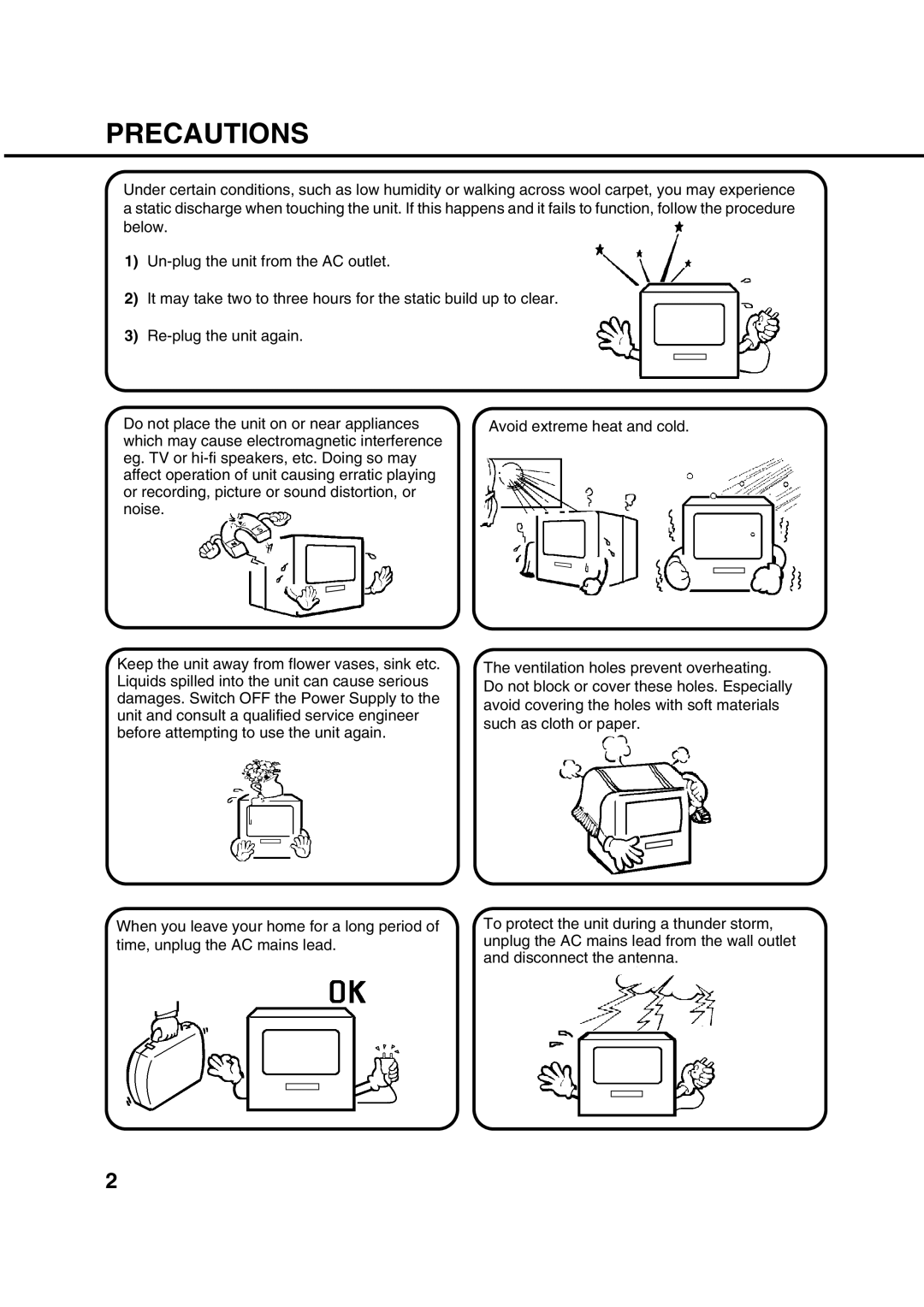 Orion 10DT instruction manual Precautions 