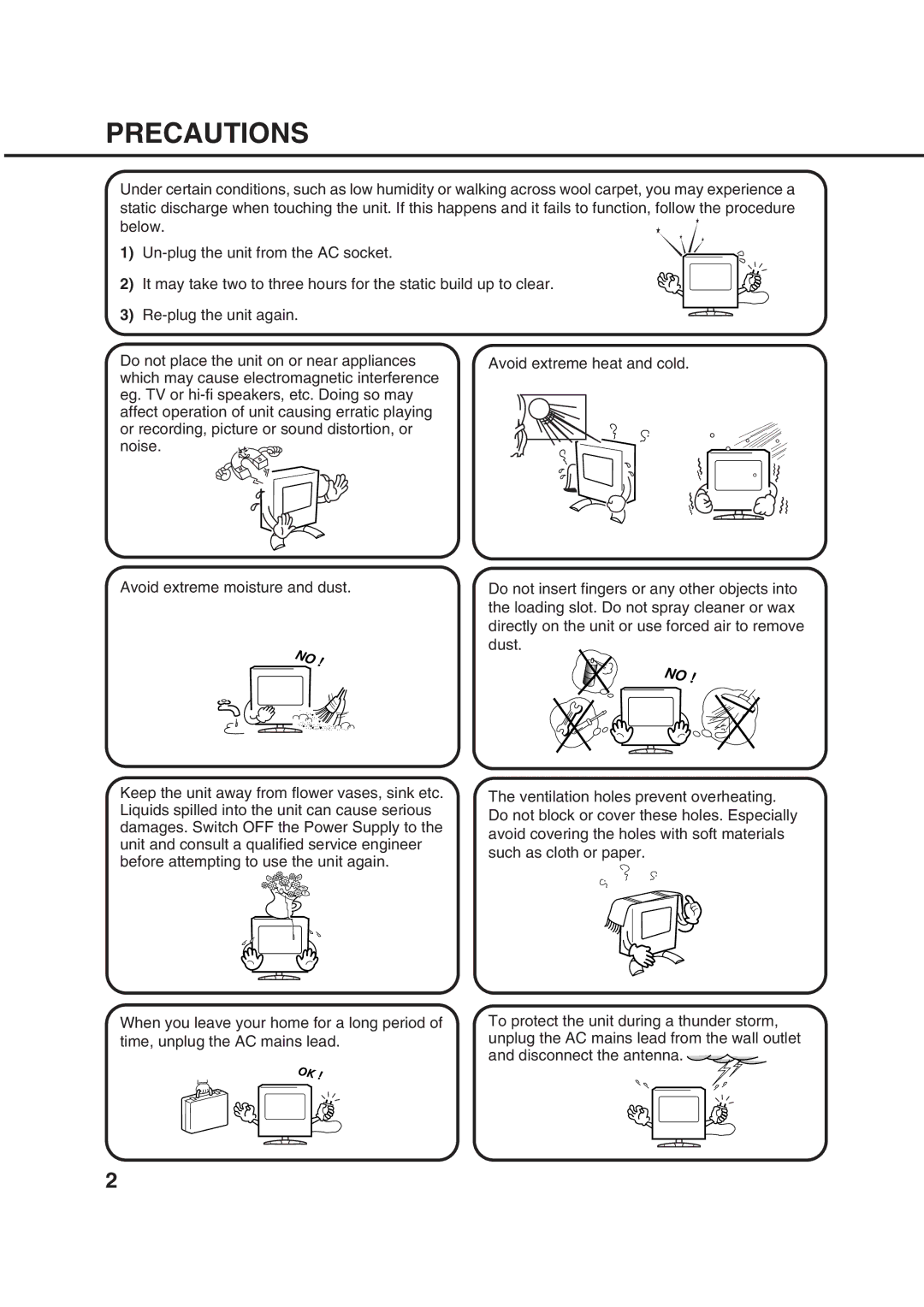 Orion 14LD manual Precautions 