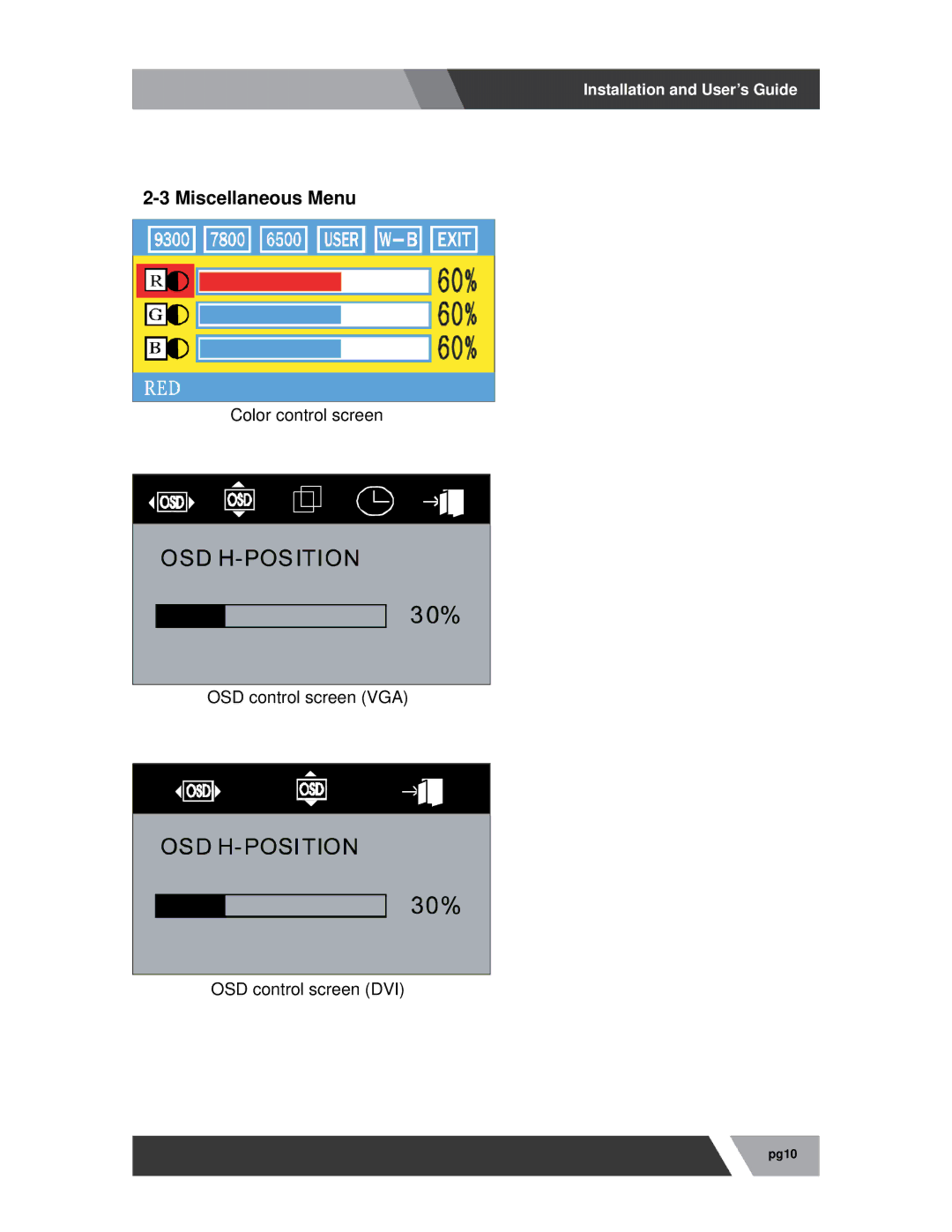 Orion 23REDB manual Miscellaneous Menu 