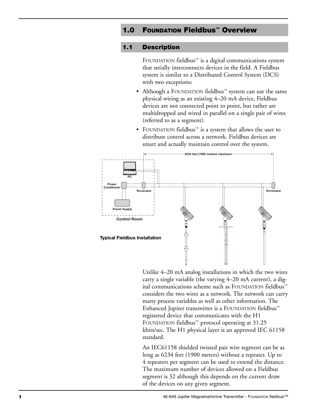 Orion 2xx manual Foundation Fieldbus Overview, Description 