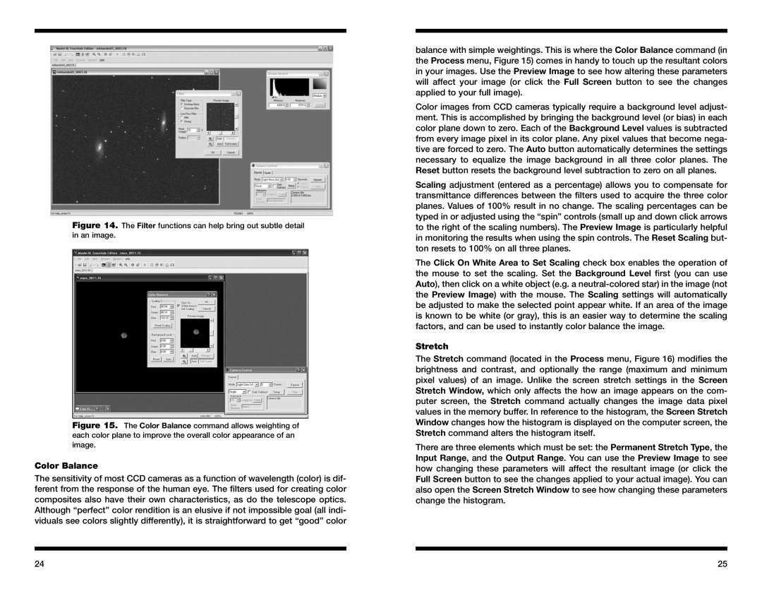 Orion 52080 instruction manual Color Balance, Stretch 