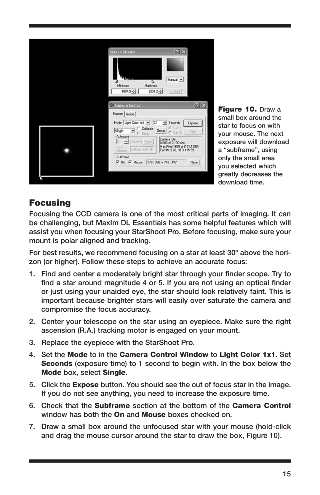 Orion 52084 instruction manual Focusing 