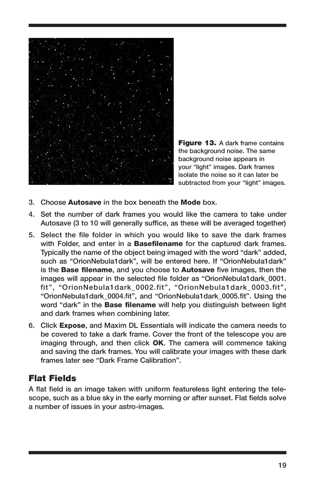 Orion 52084 instruction manual Flat Fields 