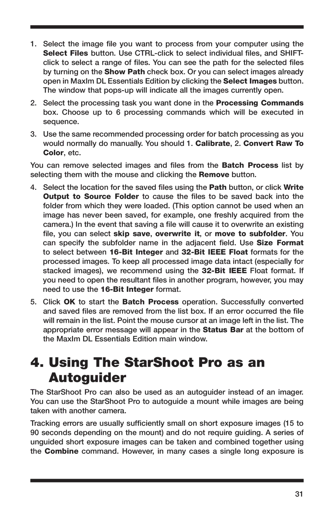 Orion 52084 instruction manual Using The StarShoot Pro as an Autoguider 