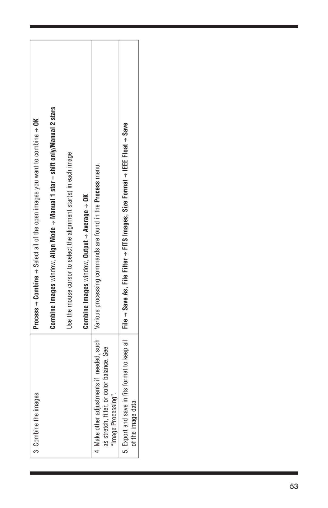 Orion 52084 instruction manual Various processing commands are found in the Process menu 