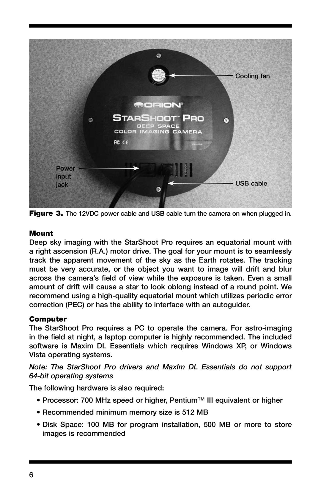 Orion 52084 instruction manual Mount, Computer 