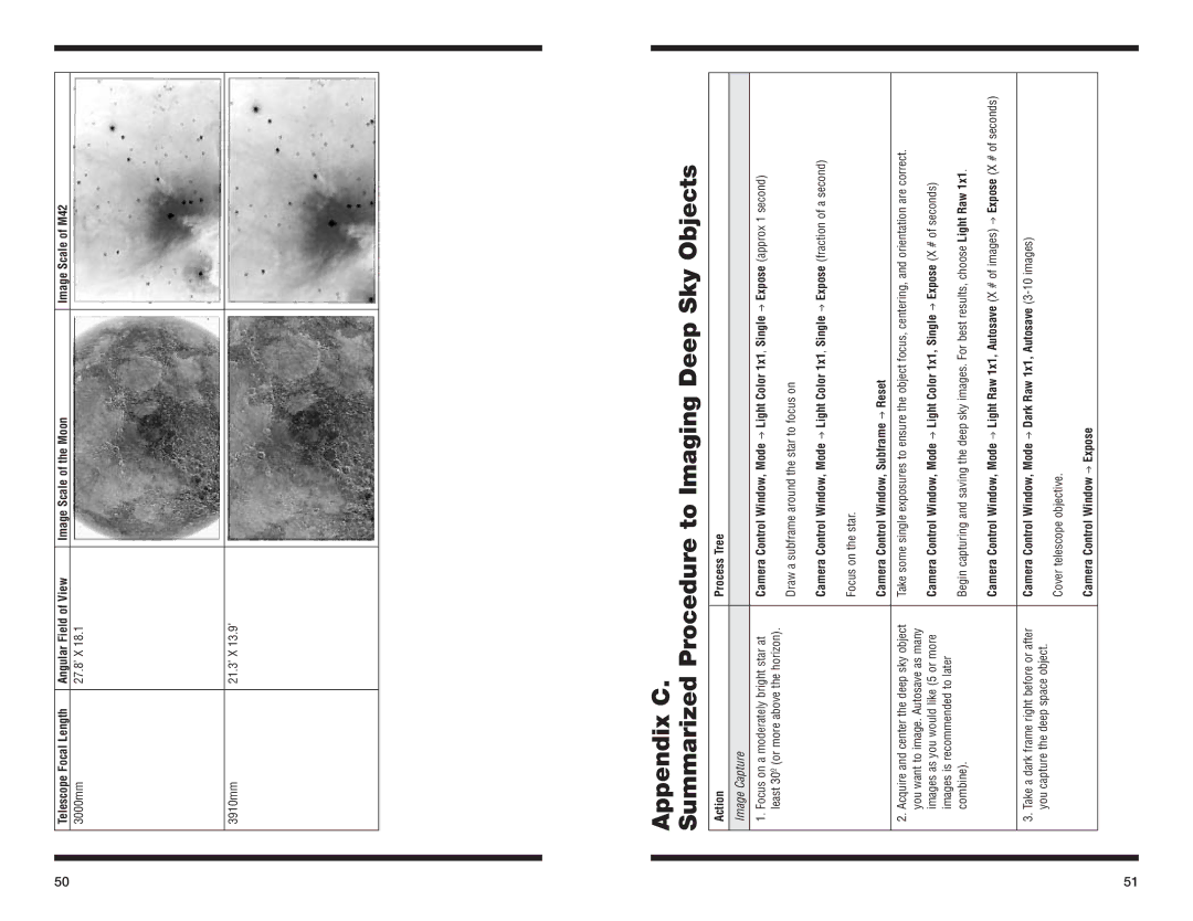 Orion 52085 Appendix C Summarized Procedure to Imaging Deep Sky Objects, Camera Control Window, Subframe Reset 