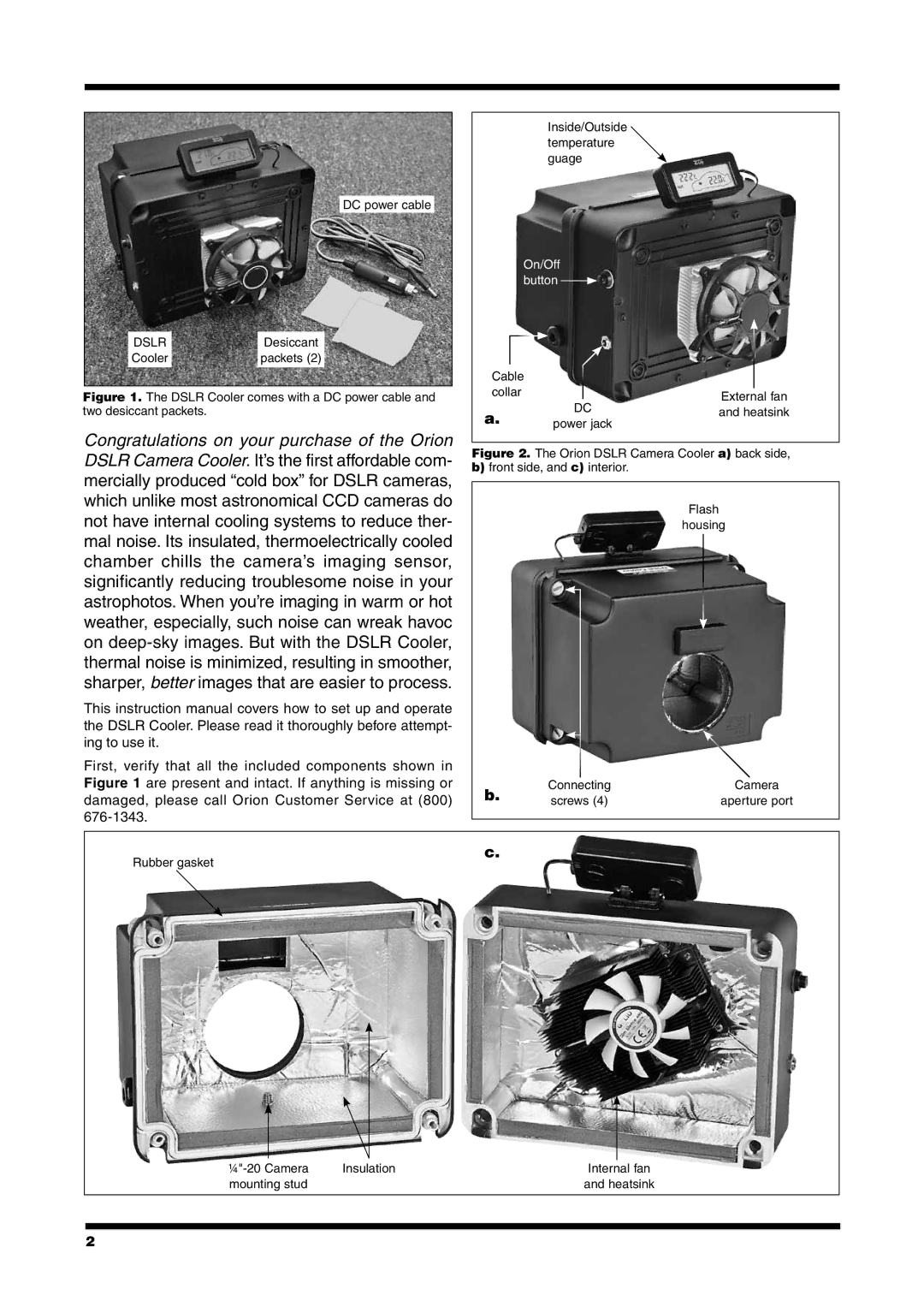 Orion 52095 instruction manual Dslr 