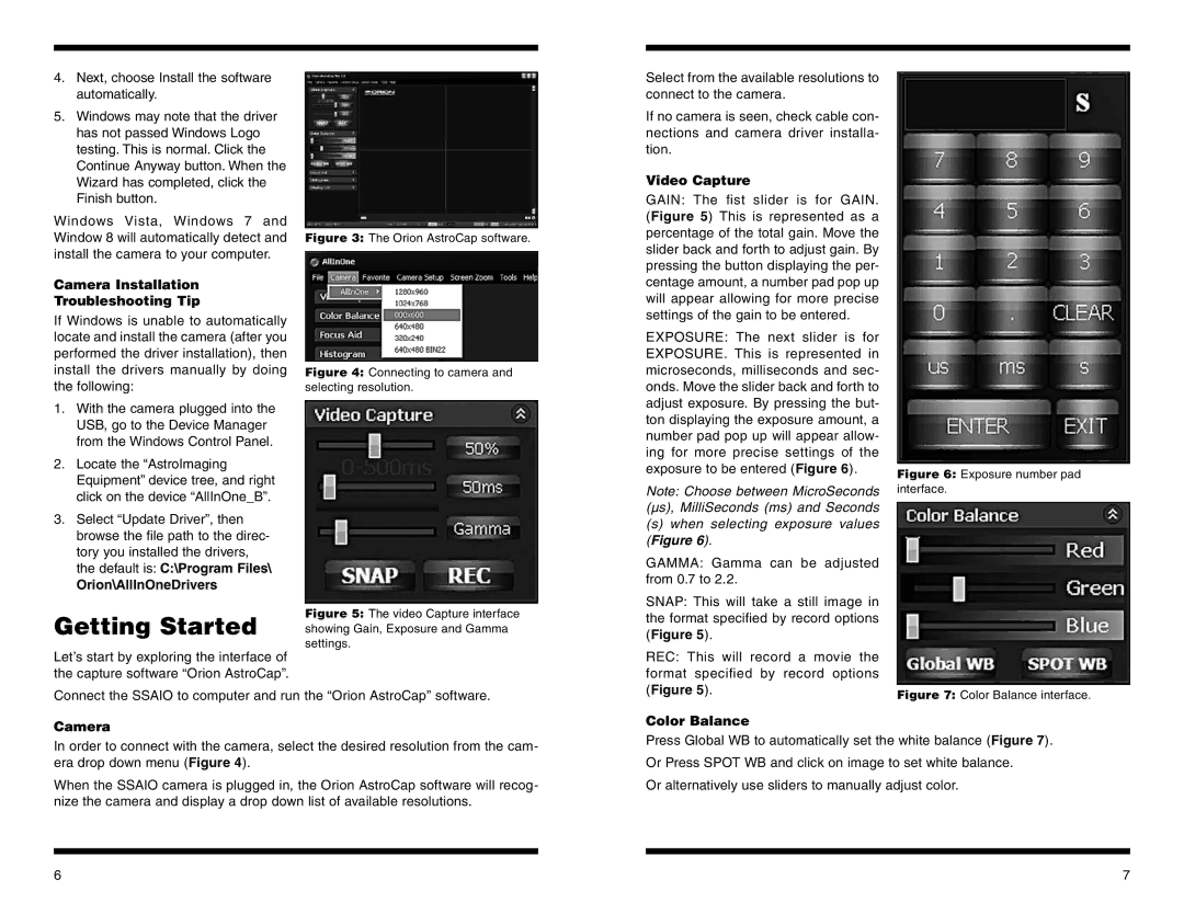 Orion #52098 Getting Started, Camera Installation Troubleshooting Tip, Orion\AllInOneDrivers, Video Capture 