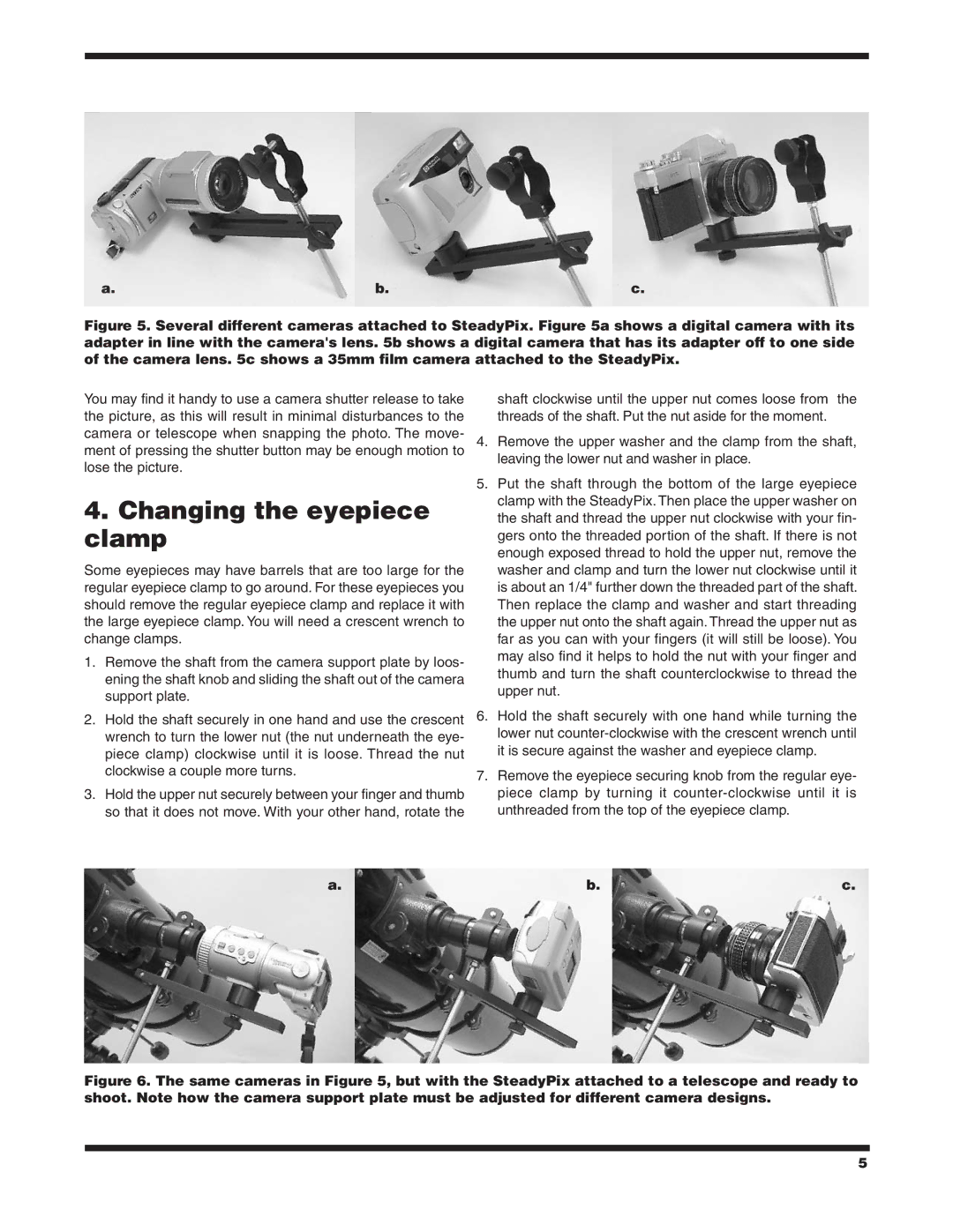 Orion 5228 instruction manual Changing the eyepiece clamp 