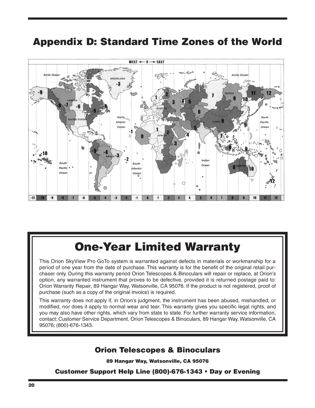 Orion 7817 instruction manual One-Year Limited Warranty 