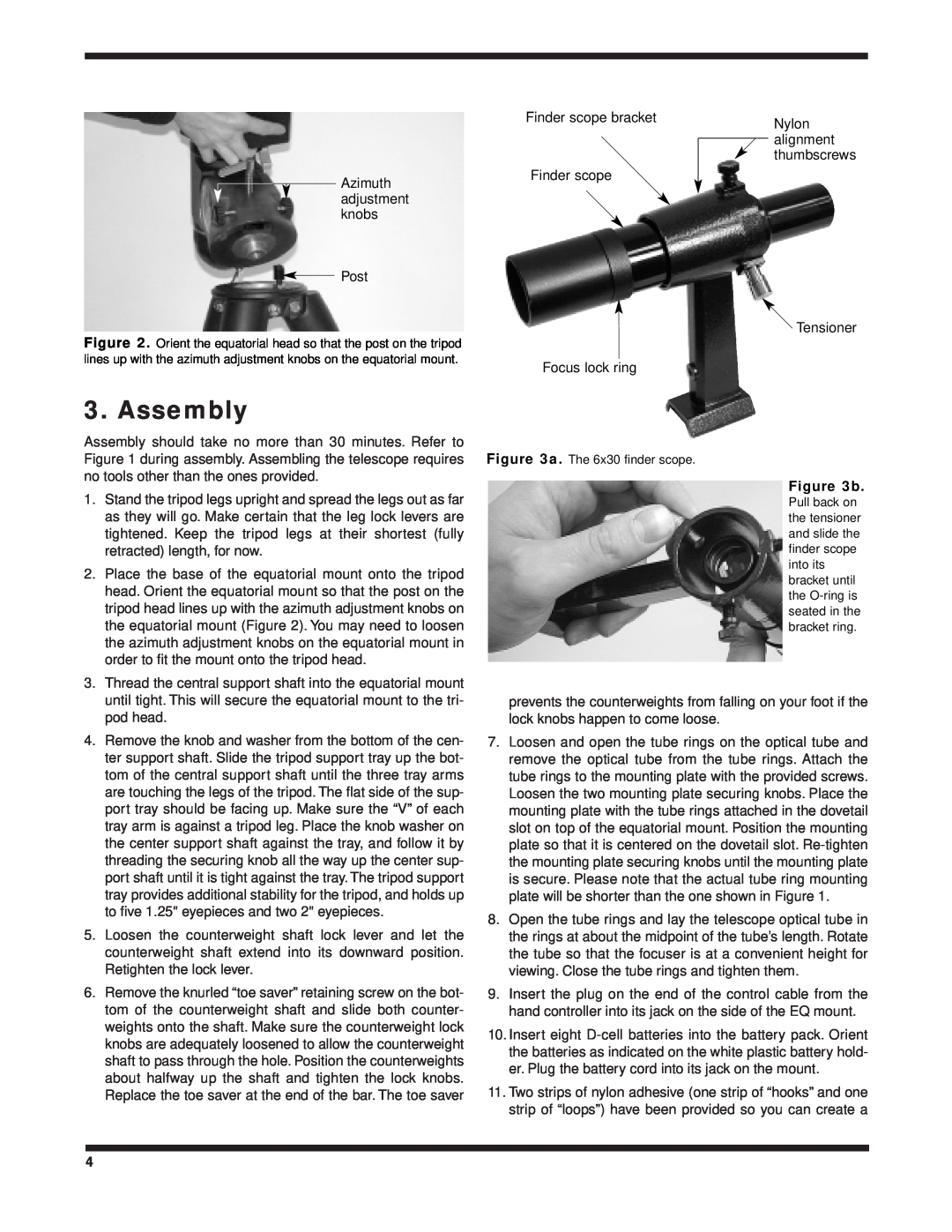 Orion 8 EQ instruction manual Assembly 