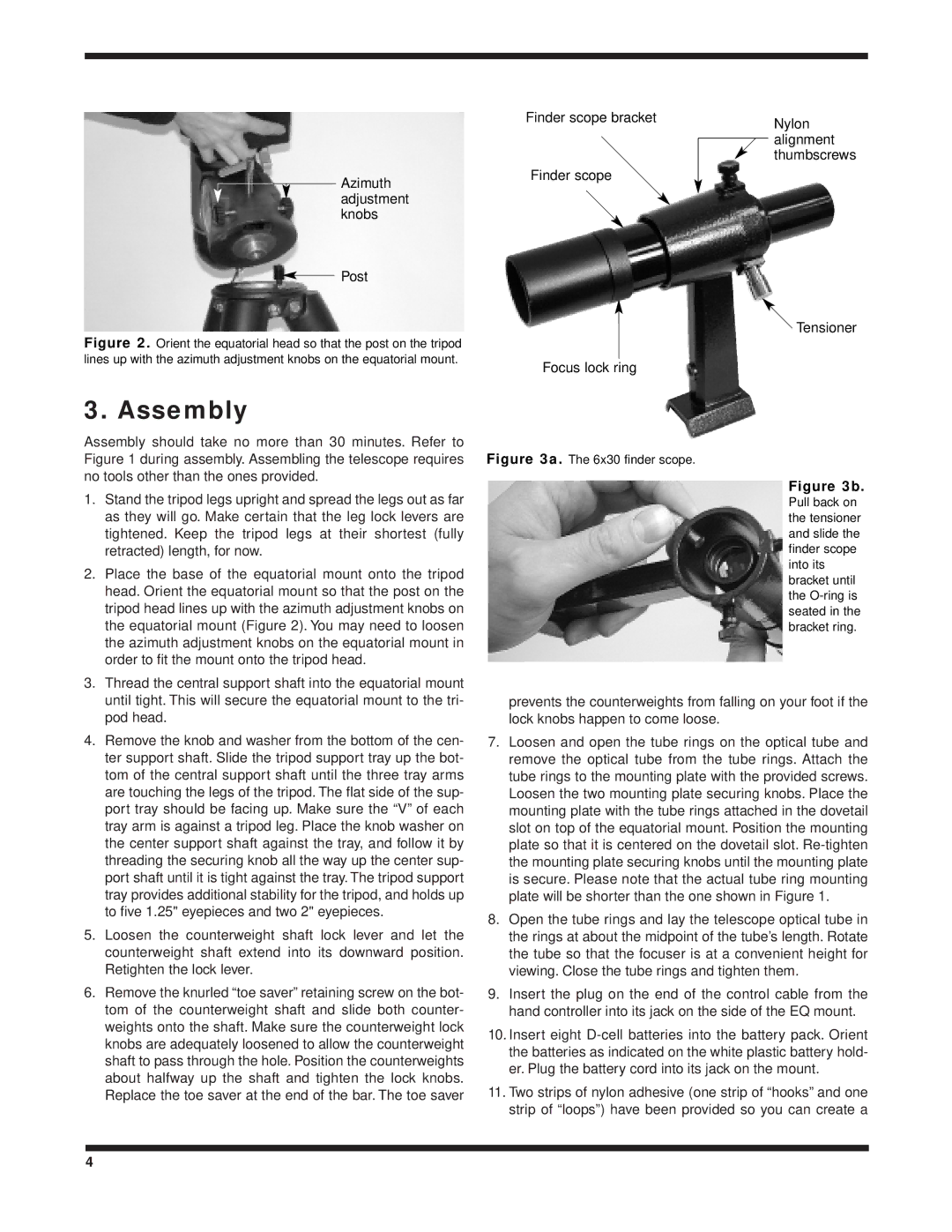 Orion 8 EQ instruction manual Assembly 