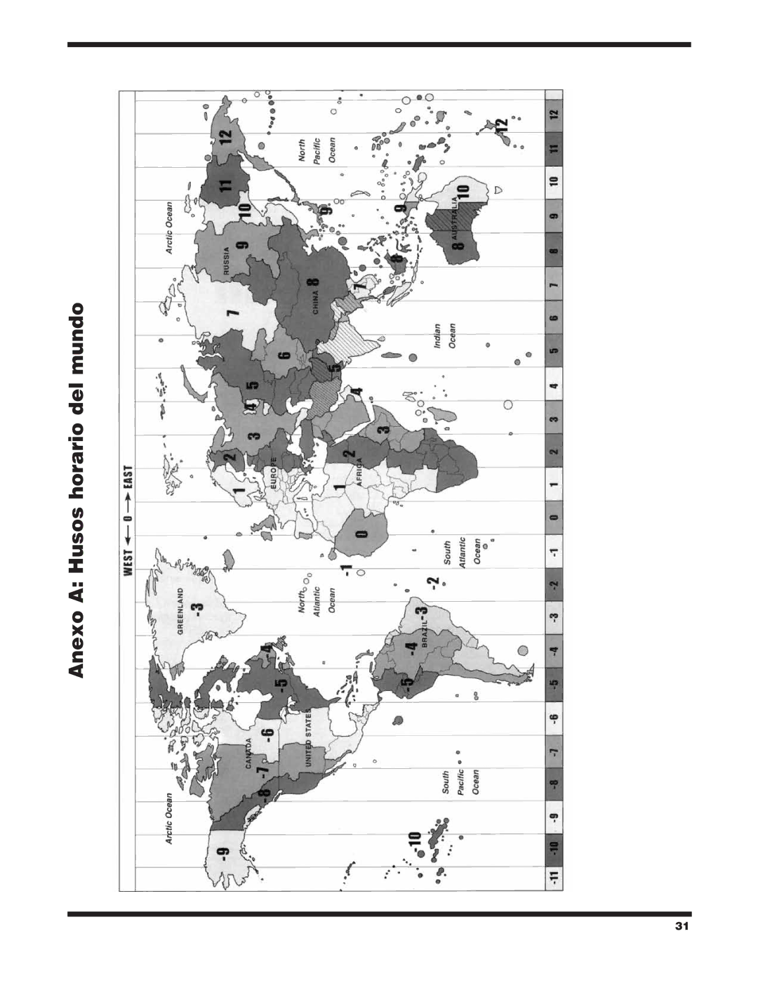 Orion #8948 XT8G, #8952 XT12G, #8949 XT10G manual Anexo a Husos horario del mundo 