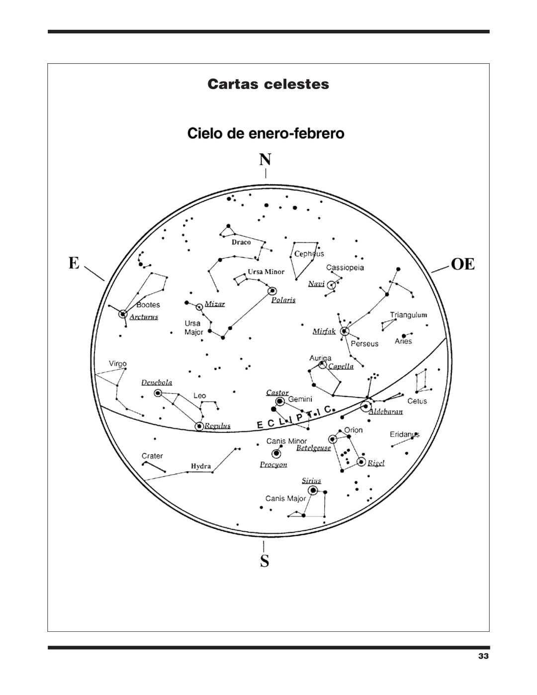 Orion #8952 XT12G, #8948 XT8G, #8949 XT10G manual Cartas celestes 