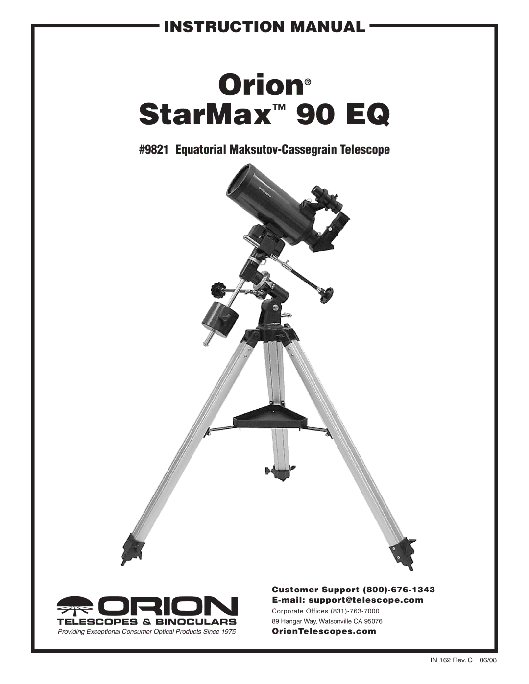 Orion instruction manual Orion StarMax 90 EQ 