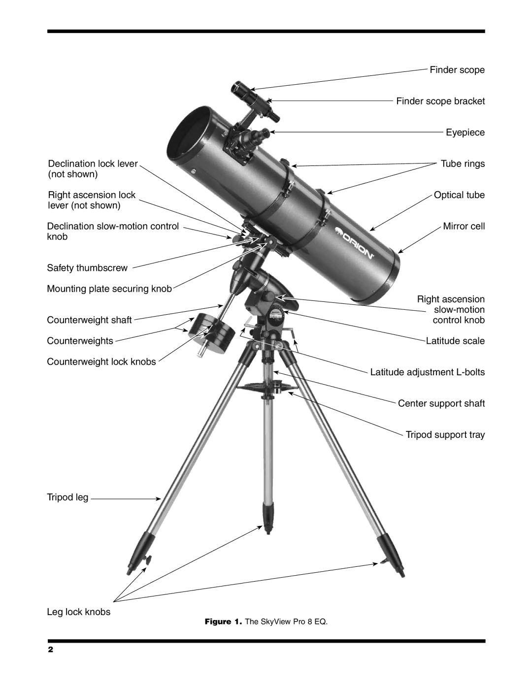 Orion 9738 instruction manual Finder scope 