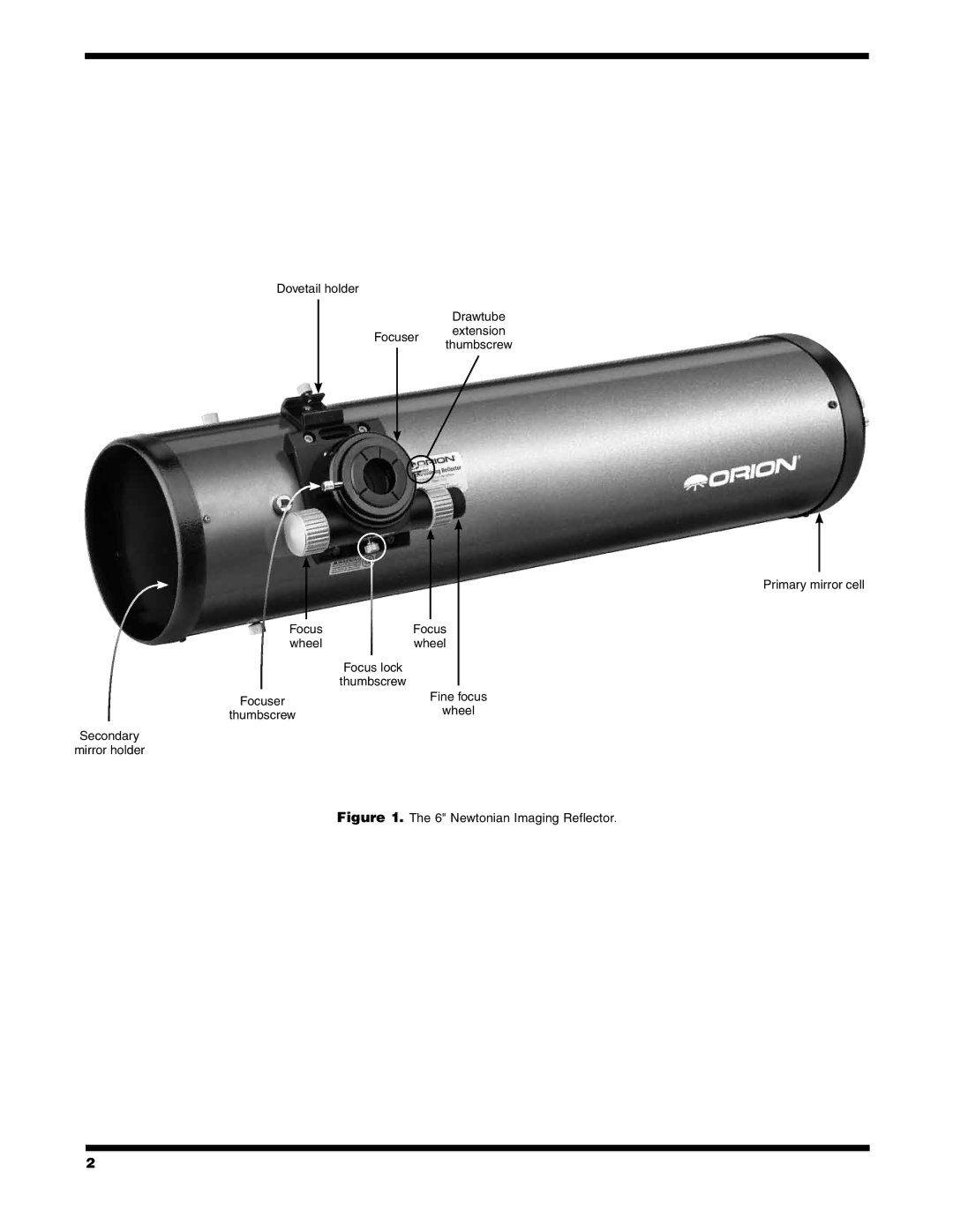 Orion 9786 instruction manual Newtonian Imaging Reflector 