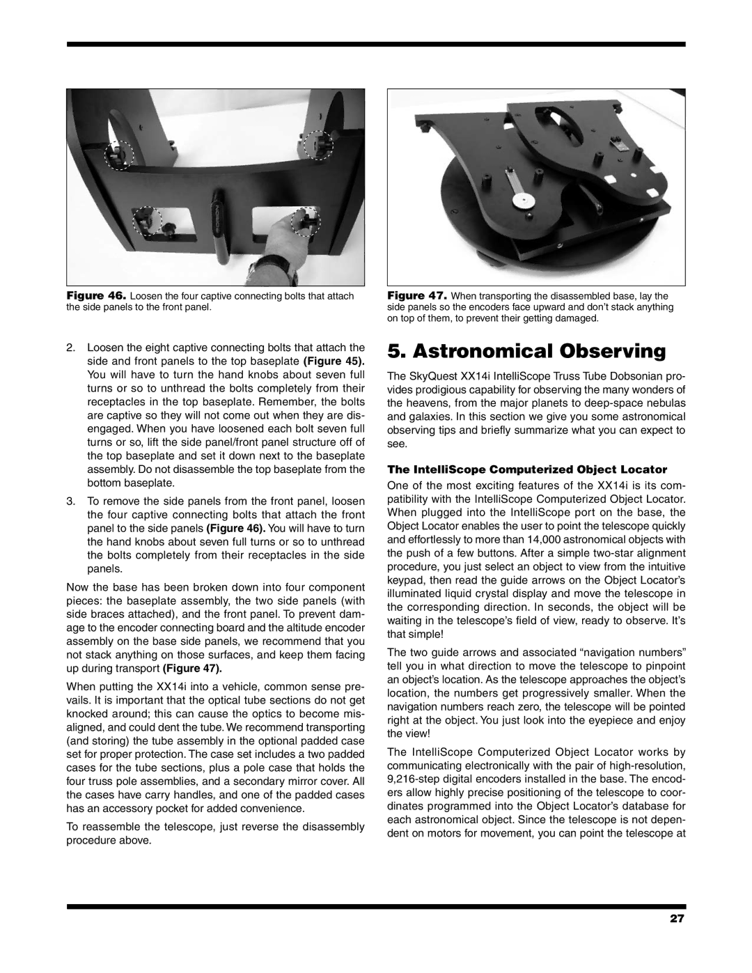 Orion 9791 instruction manual Astronomical Observing, IntelliScope Computerized Object Locator 