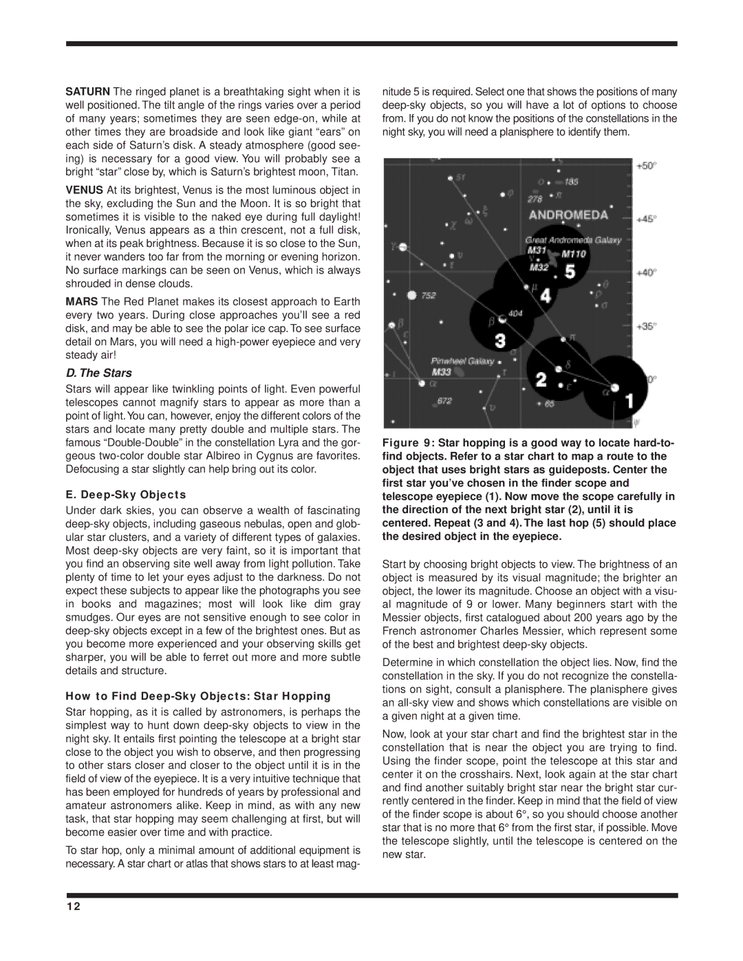 Orion 9824 instruction manual How to Find Deep-Sky Objects Star Hopping 