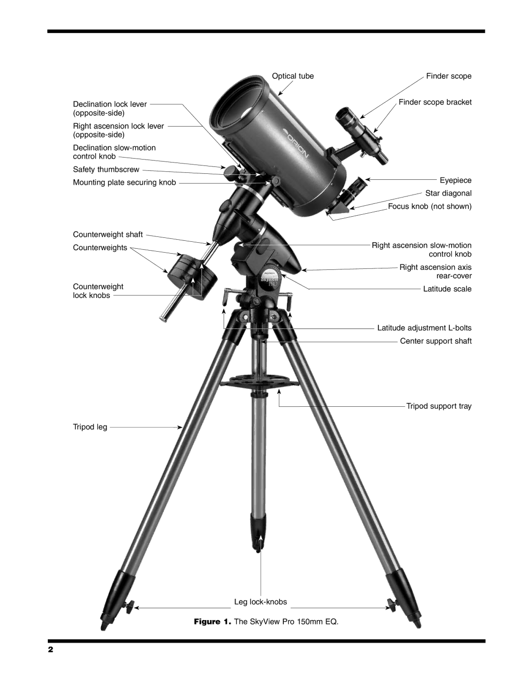 Orion 9968 instruction manual SkyView Pro 150mm EQ 