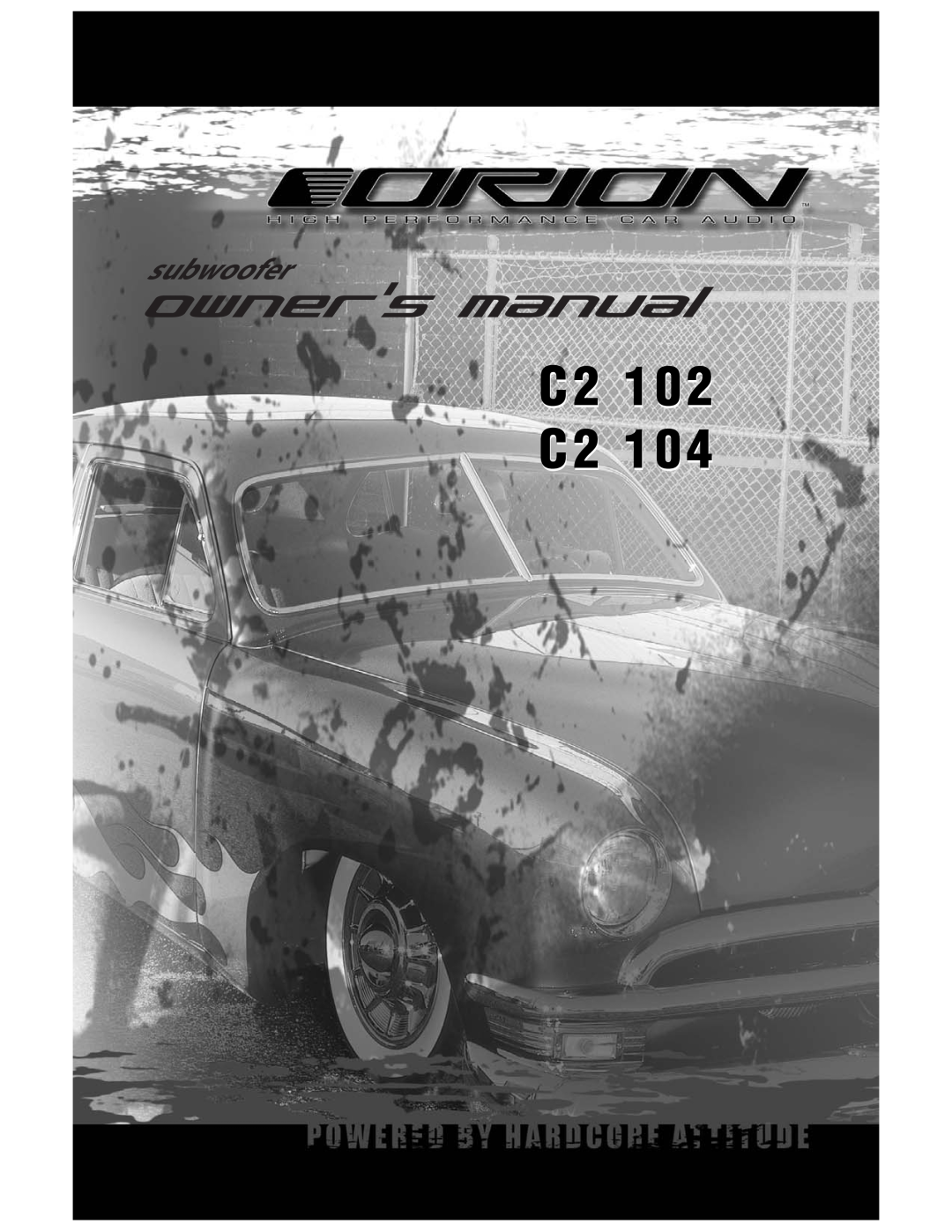 Orion C2 102, C2 104 manual C2 C2, subwoofer 