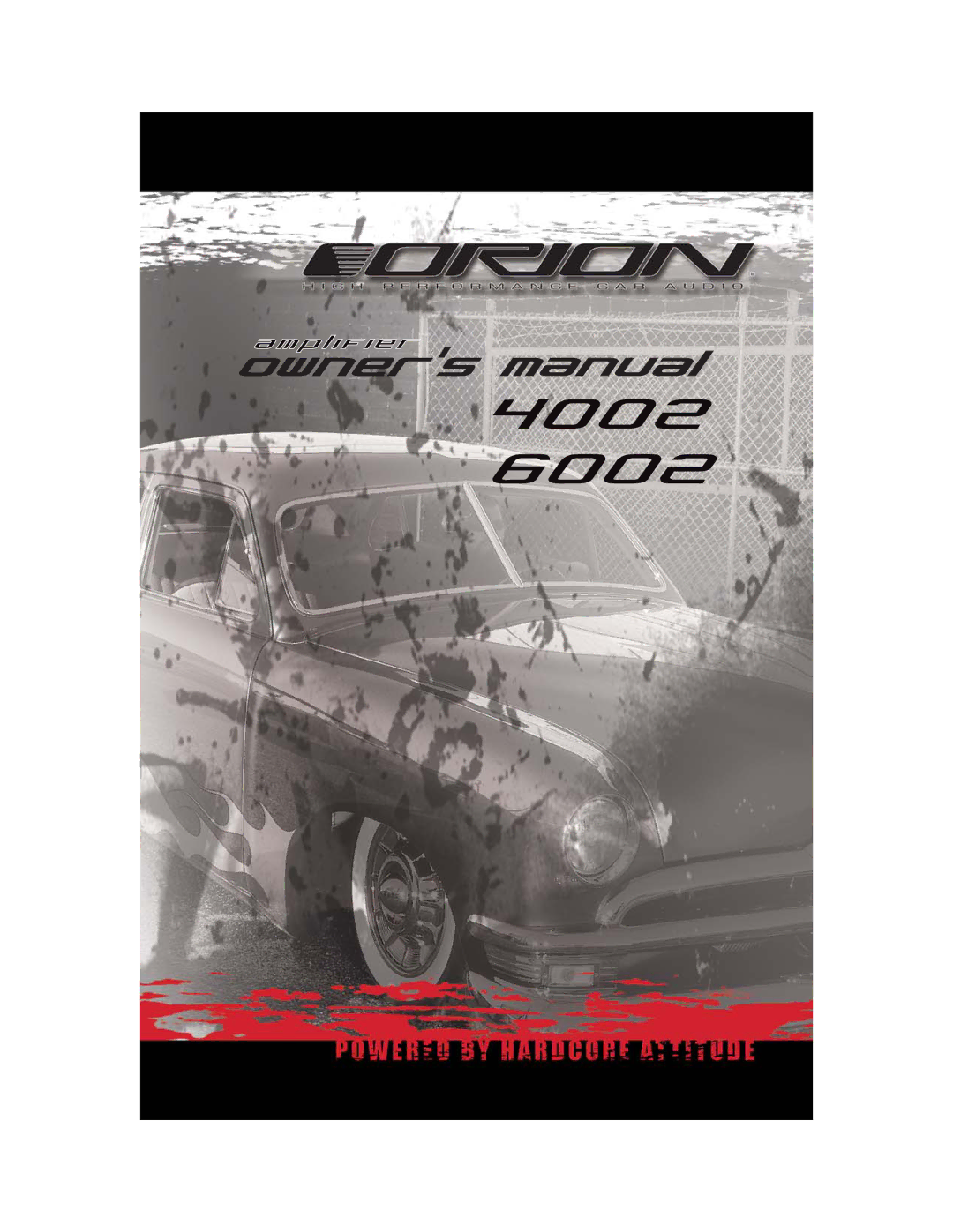 Orion Car Audio 4002, 6002 manual 