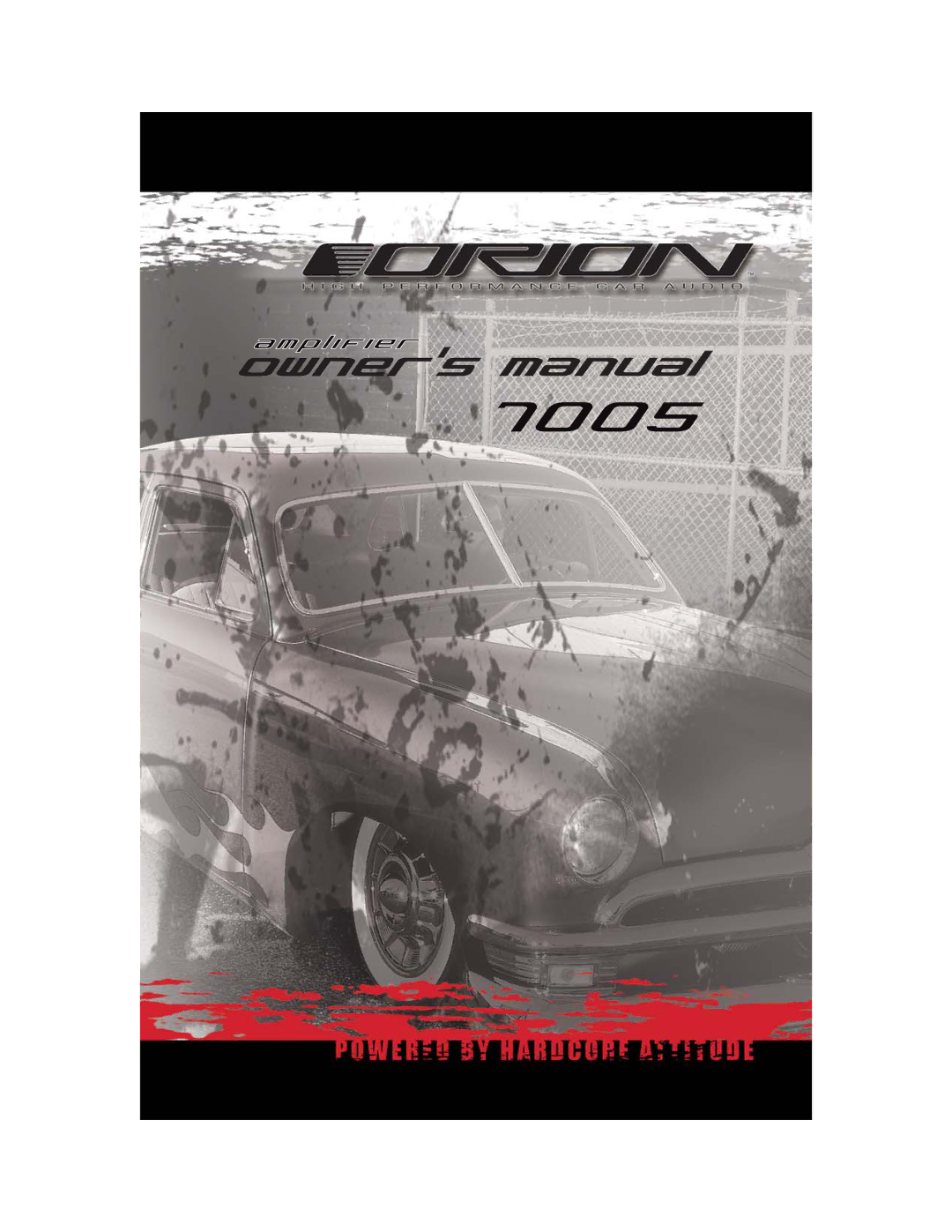 Orion Car Audio 7005 manual 