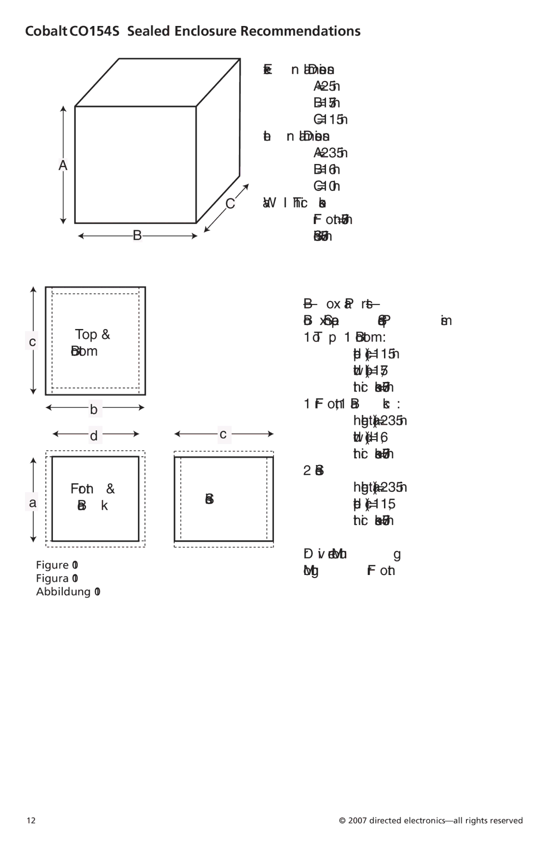 Orion Car Audio CO104S, CO154S, CO124S owner manual = 25 