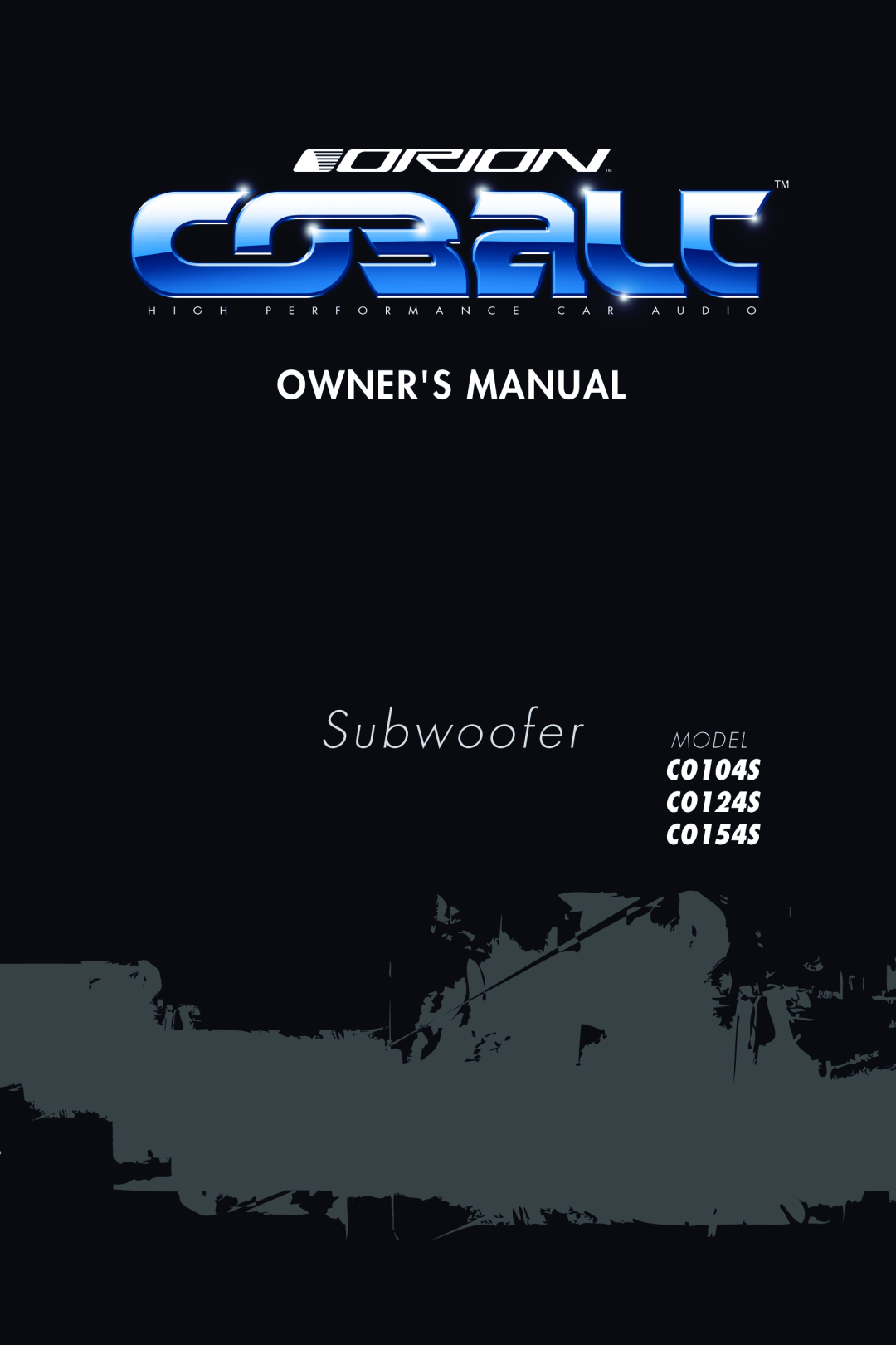 Orion Car Audio owner manual Subwoofer MODEL, CO104S CO124S CO154S 