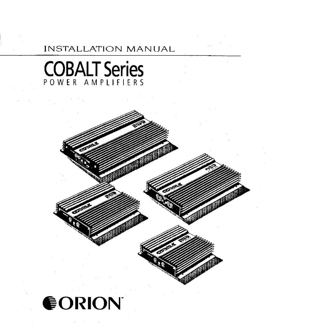 Orion Car Audio CO2100 manual 