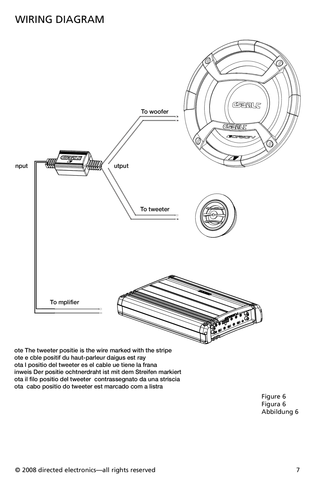 Orion Car Audio CO652, CO552 owner manual Wiring Diagram, Figura Abbildung Directed electronics-all rights reserved 