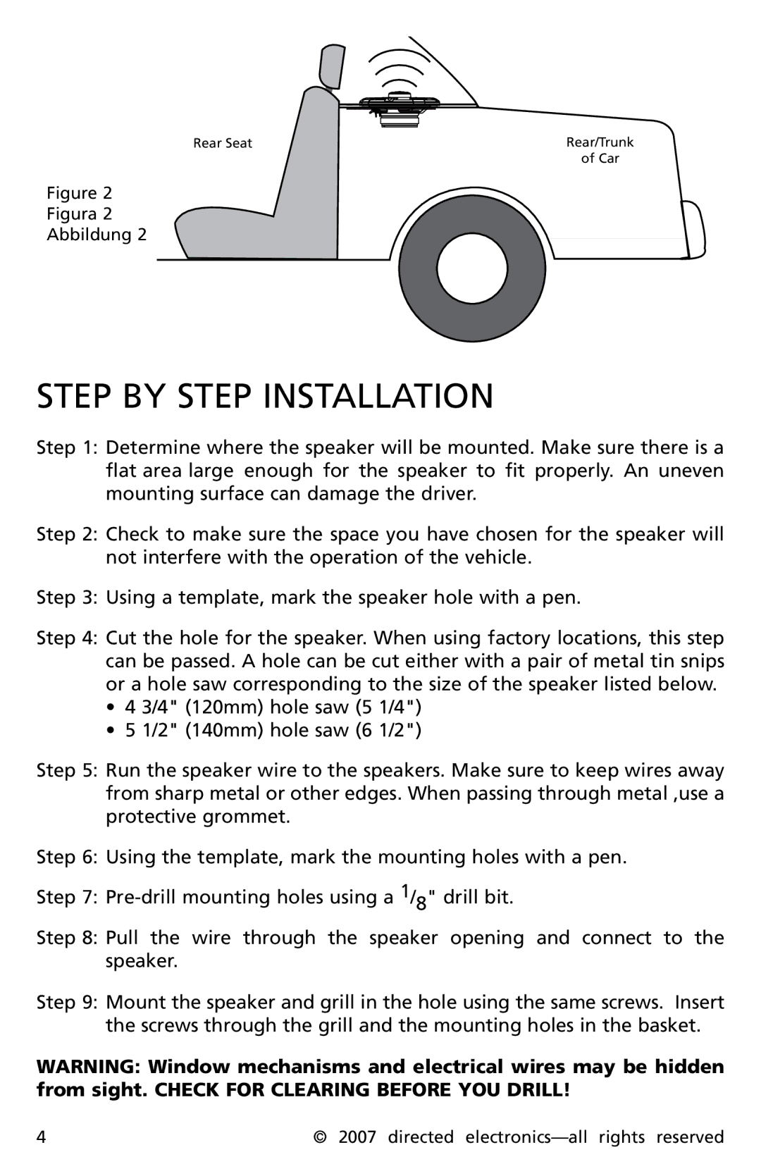 Orion Car Audio CO600, CO690, CO650, CO570 owner manual Step by Step Installation 