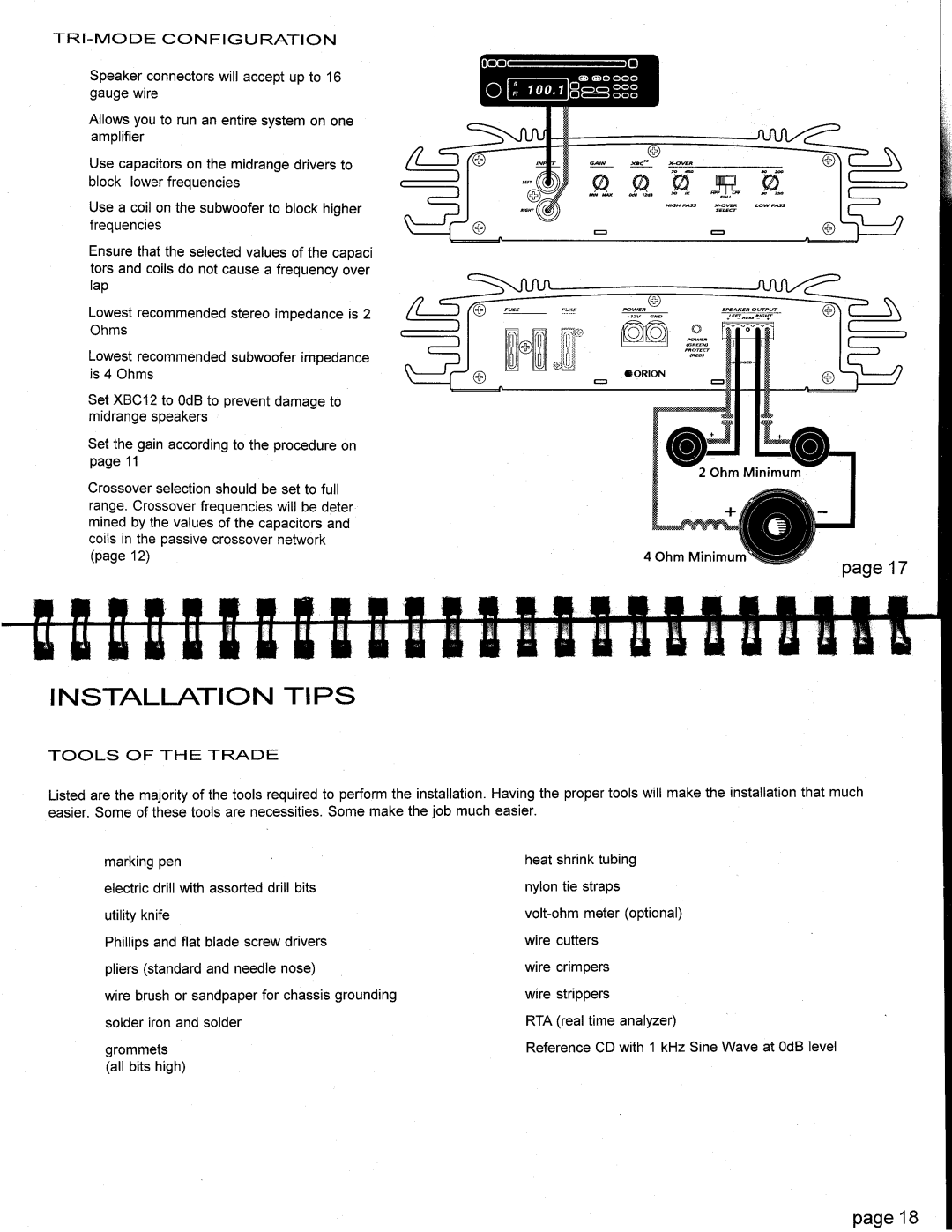 Orion Car Audio CS150.2, CS100.2 manual 